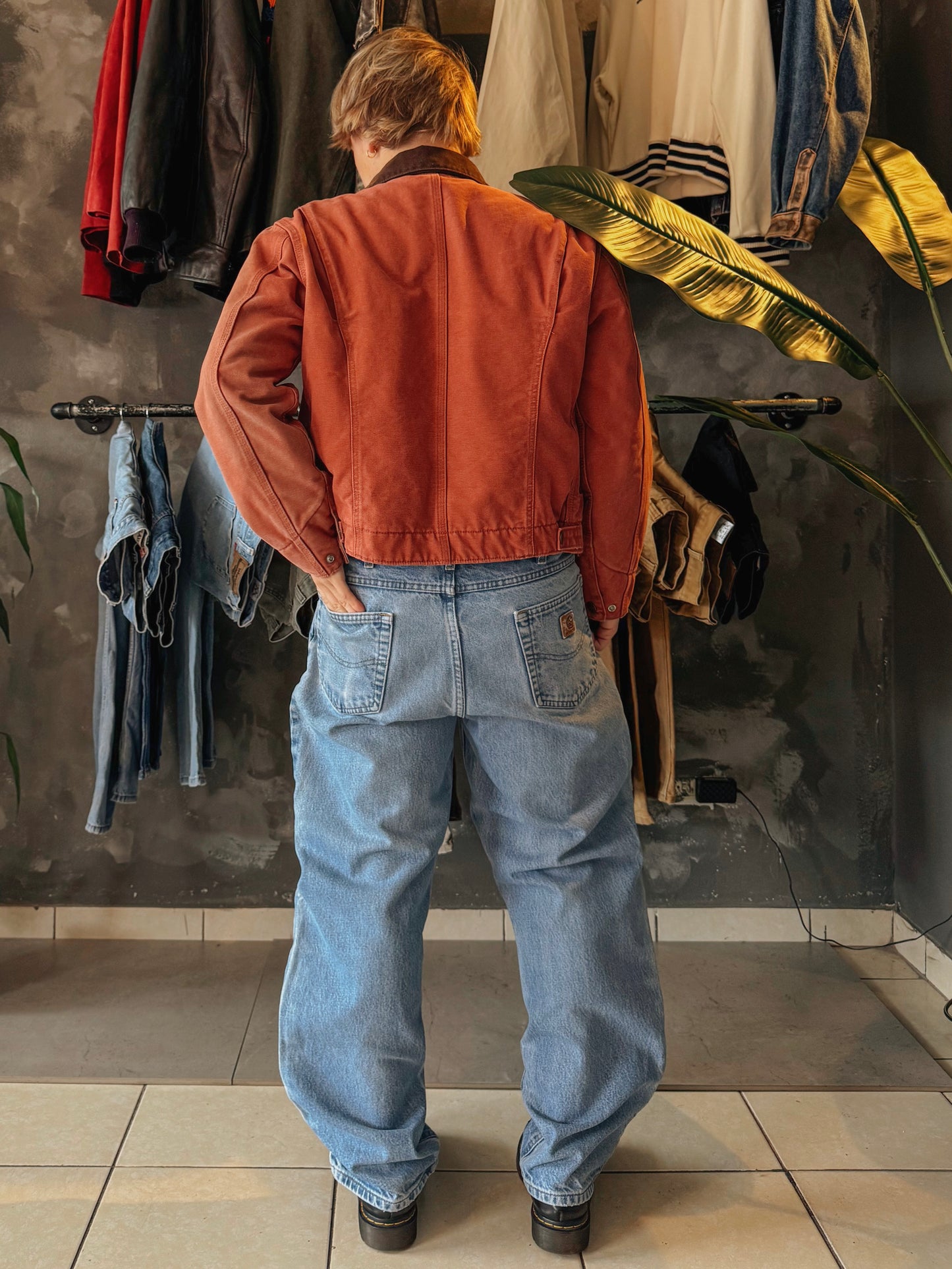 VINTAGE CARHARTT STONEWASH DENIM PANTS - 36x30