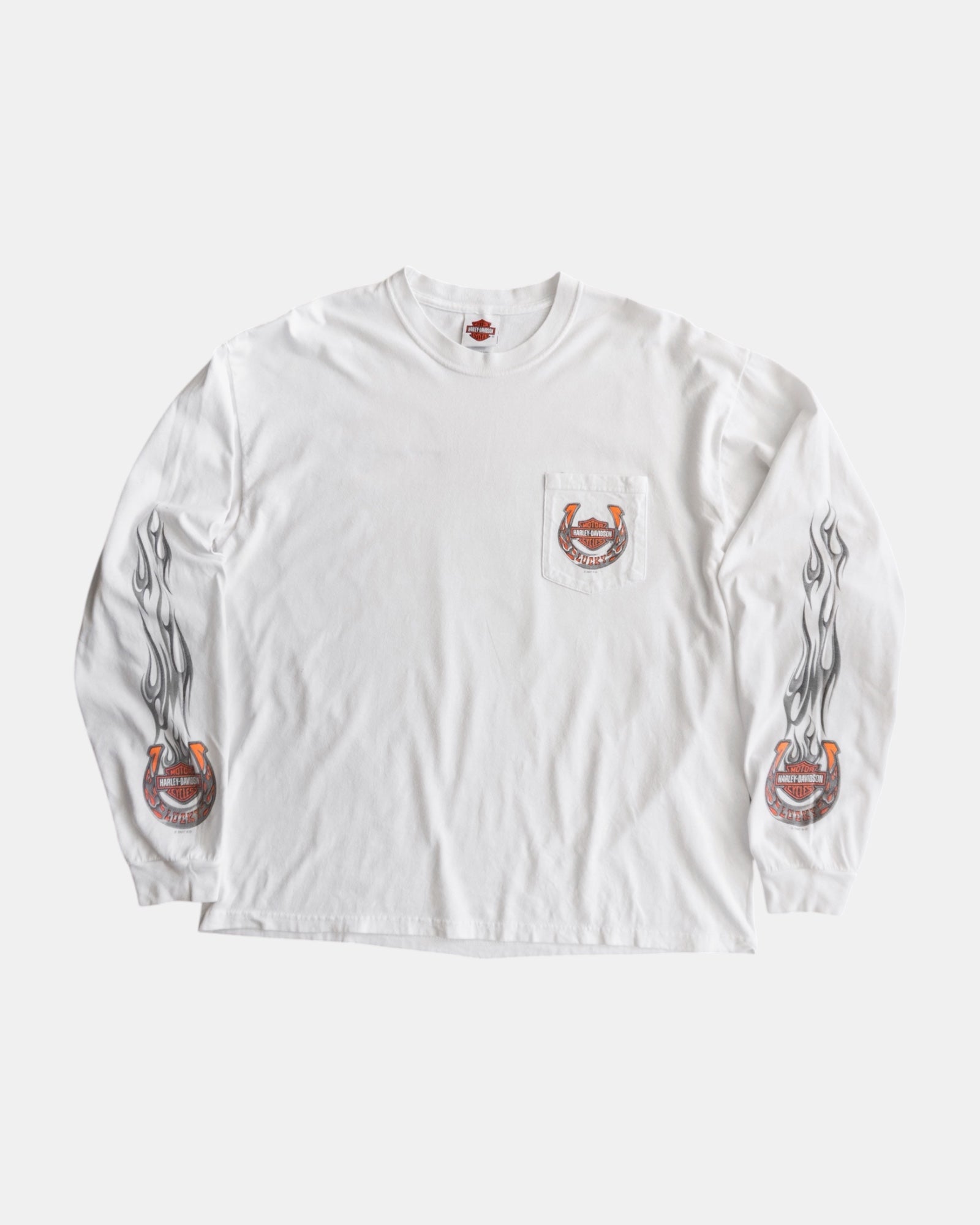 (XL) HARLEY DAVIDSON HORSESHOE FLAMES LONG SLEEVE