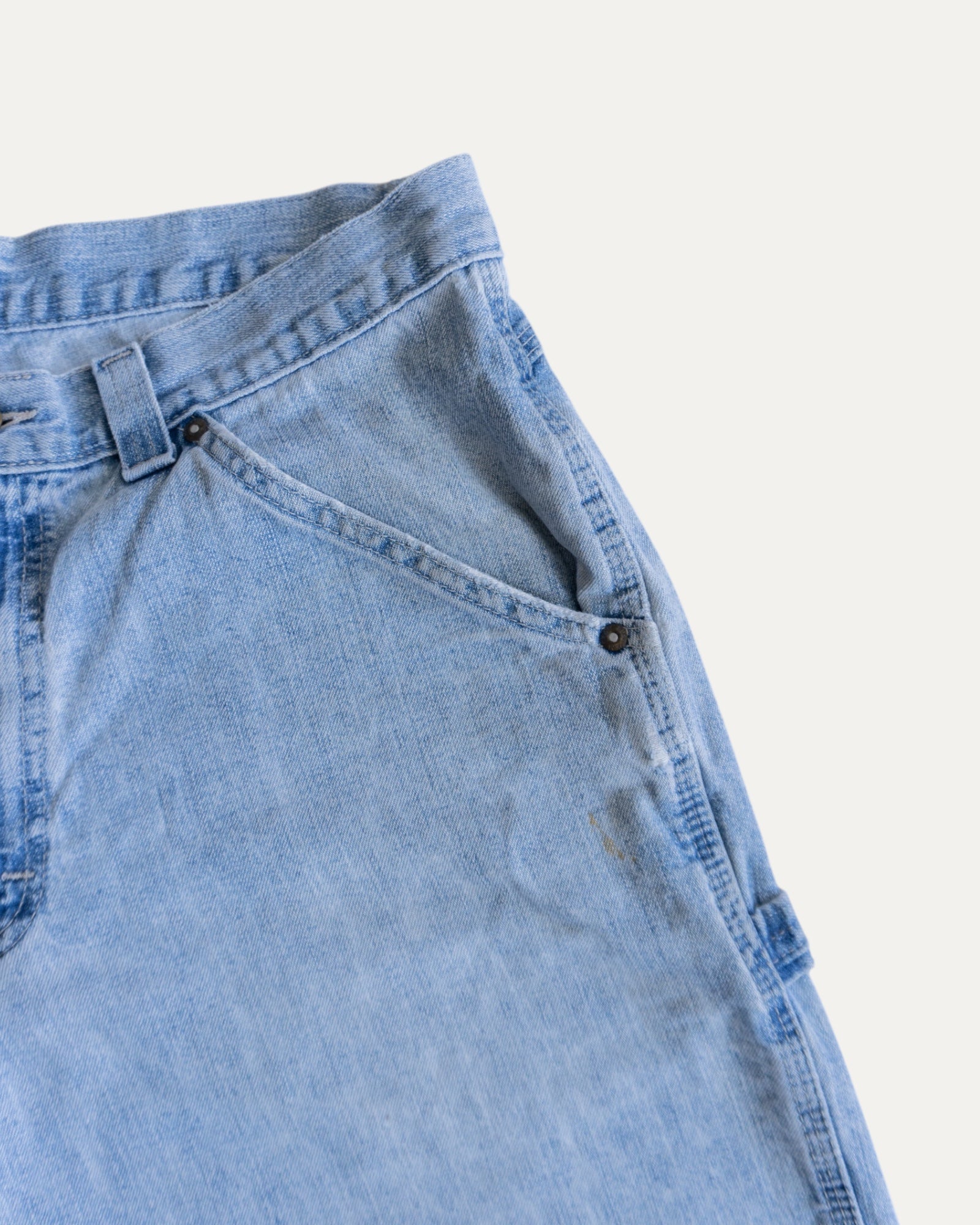 VINTAGE LEE CARPENTER DENIM SHORT - 33