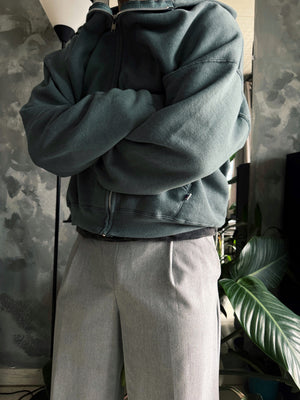 (XL) RUSSELL BLANK LIGHT GREEN HOODIE FULL ZIP