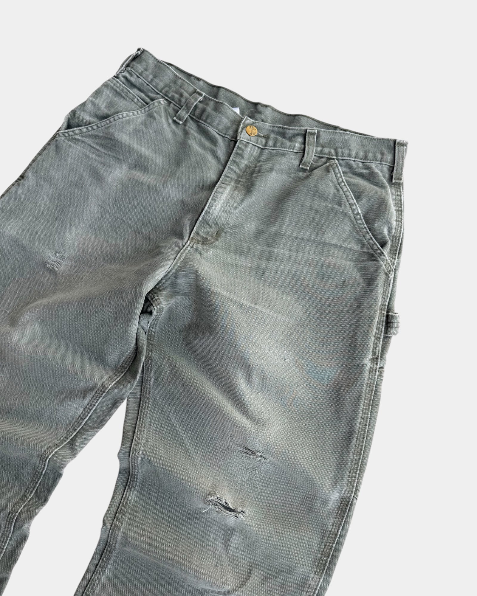 VINTAGE CARHARTT CARPENTER DISTRESSED PANTS - 34x32