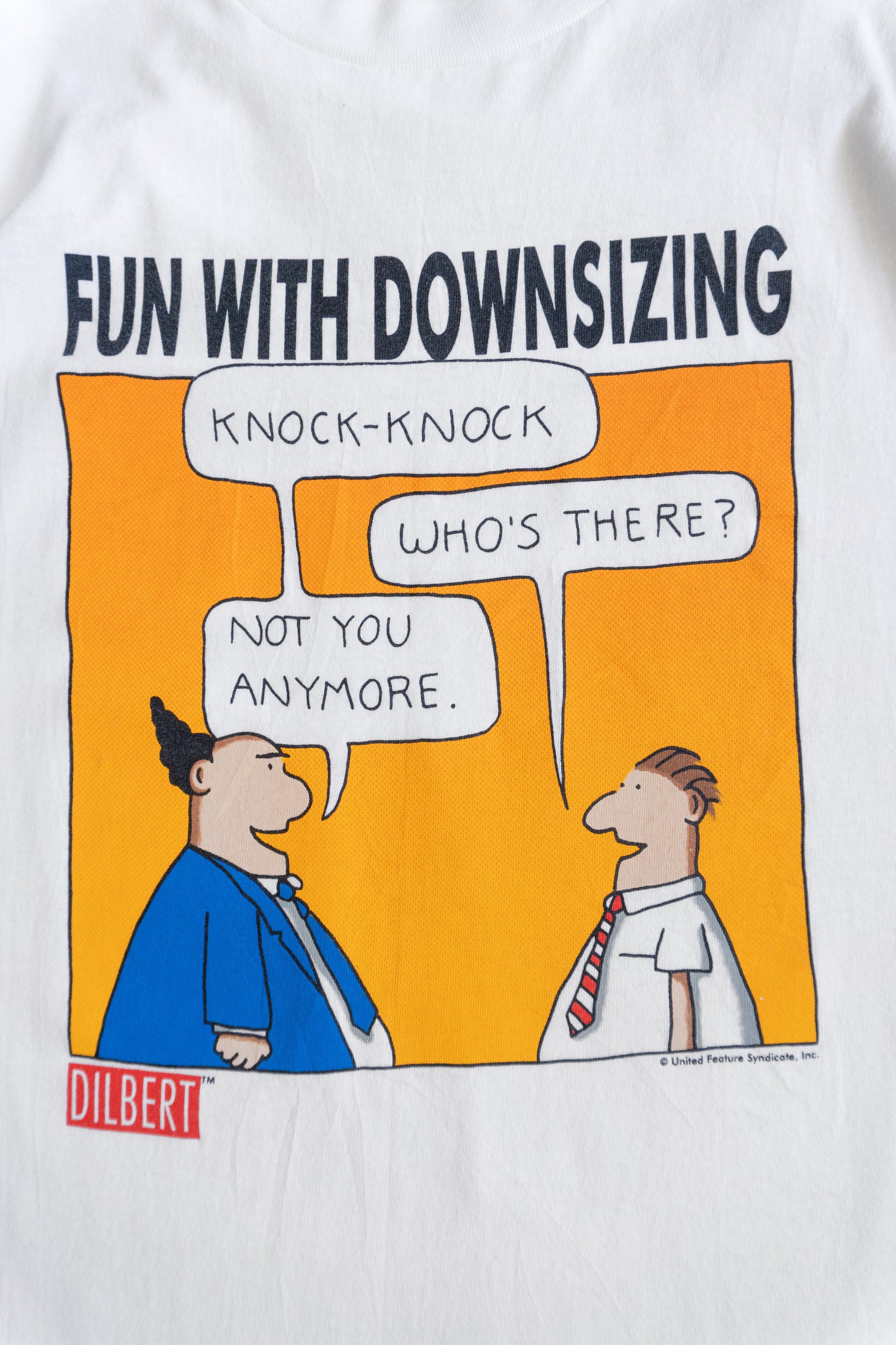 (XL) VINTAGE DILBERT “KNOCK-KNOCK” FUNNY TEE