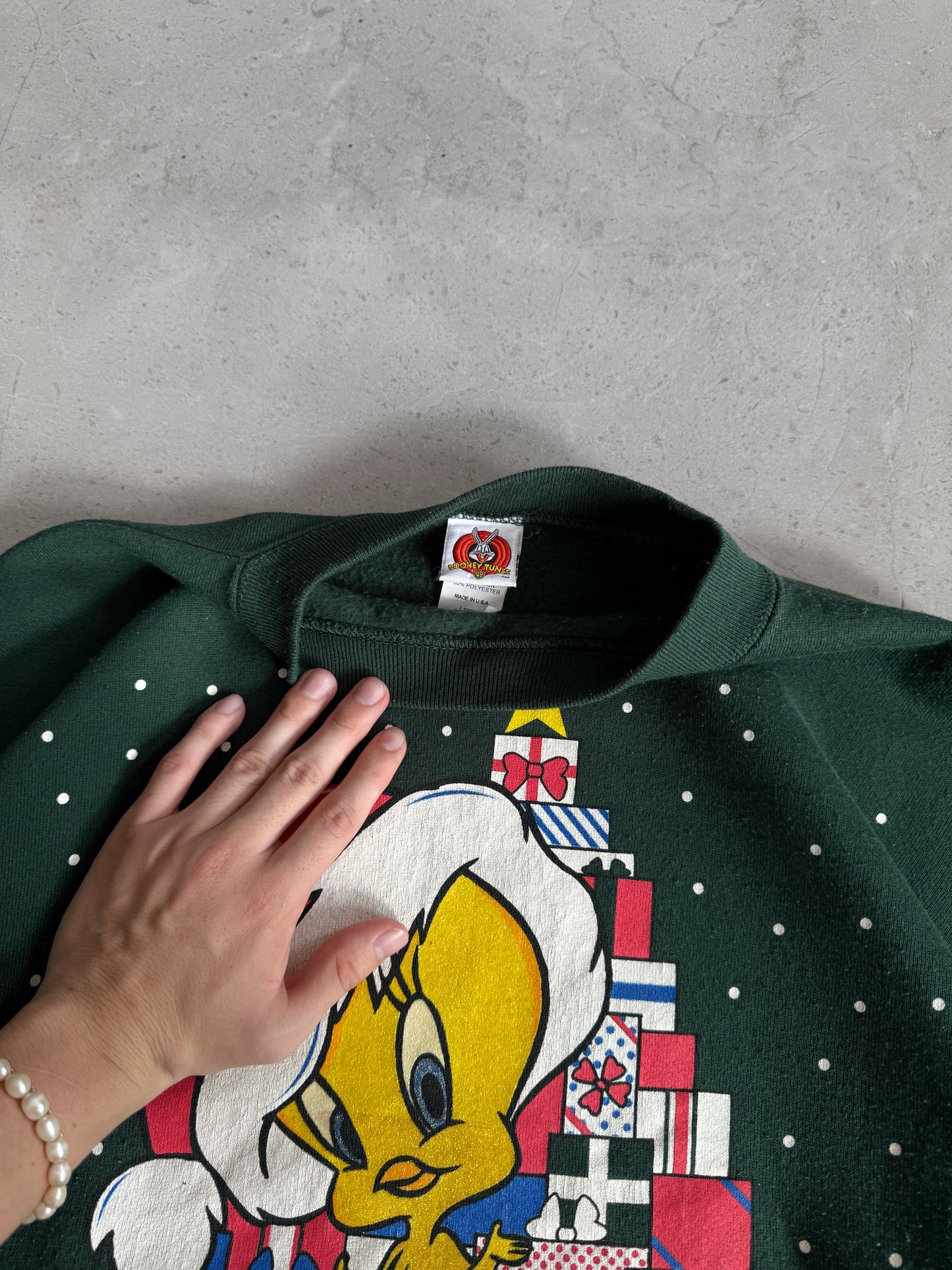 (L) 1990’S VINTAGE PIOLIN CHRISTMAS CREWNECK