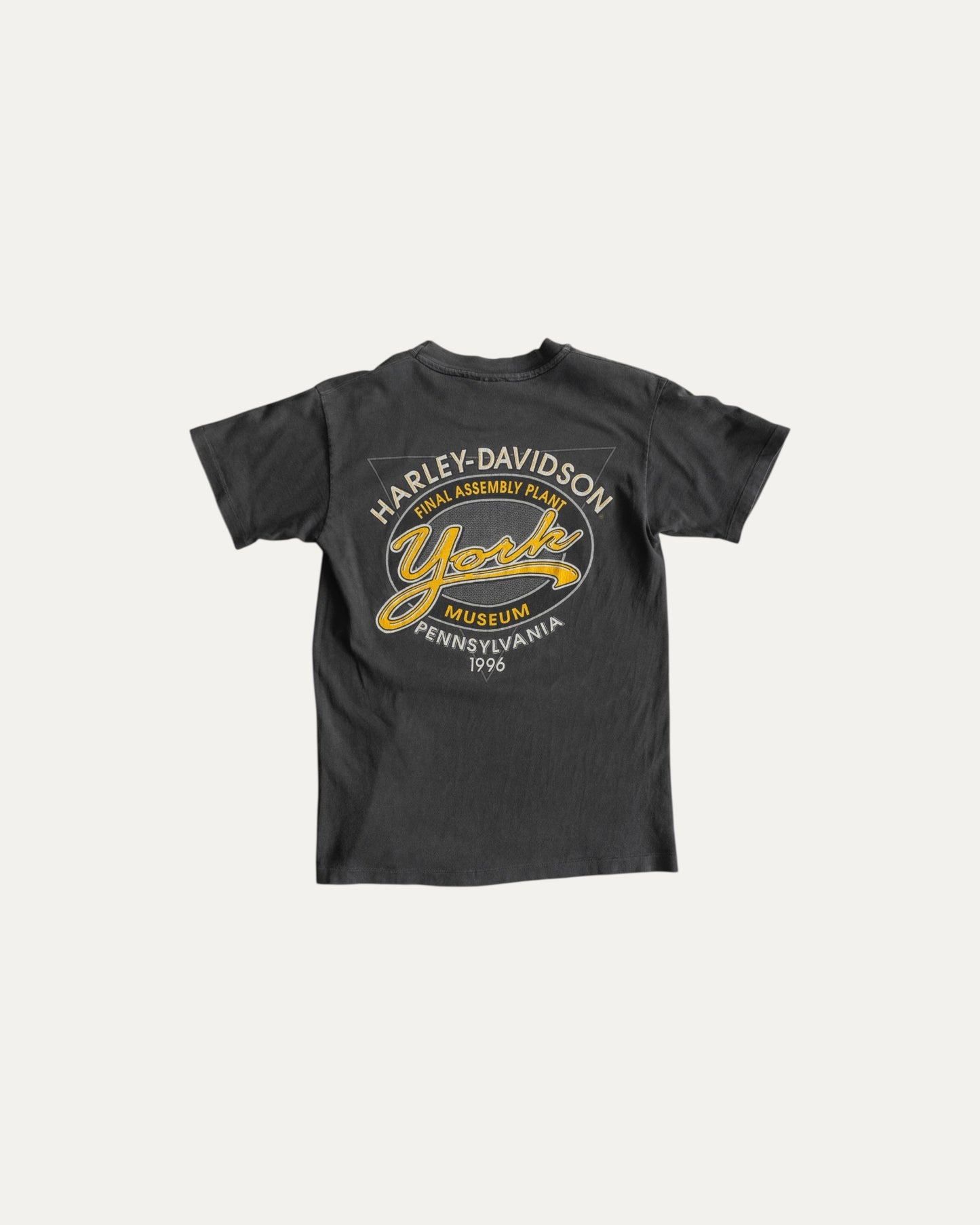 (S) 90’S VINTAGE HARLEY DAVIDSON MUSEUM FADED TEE
