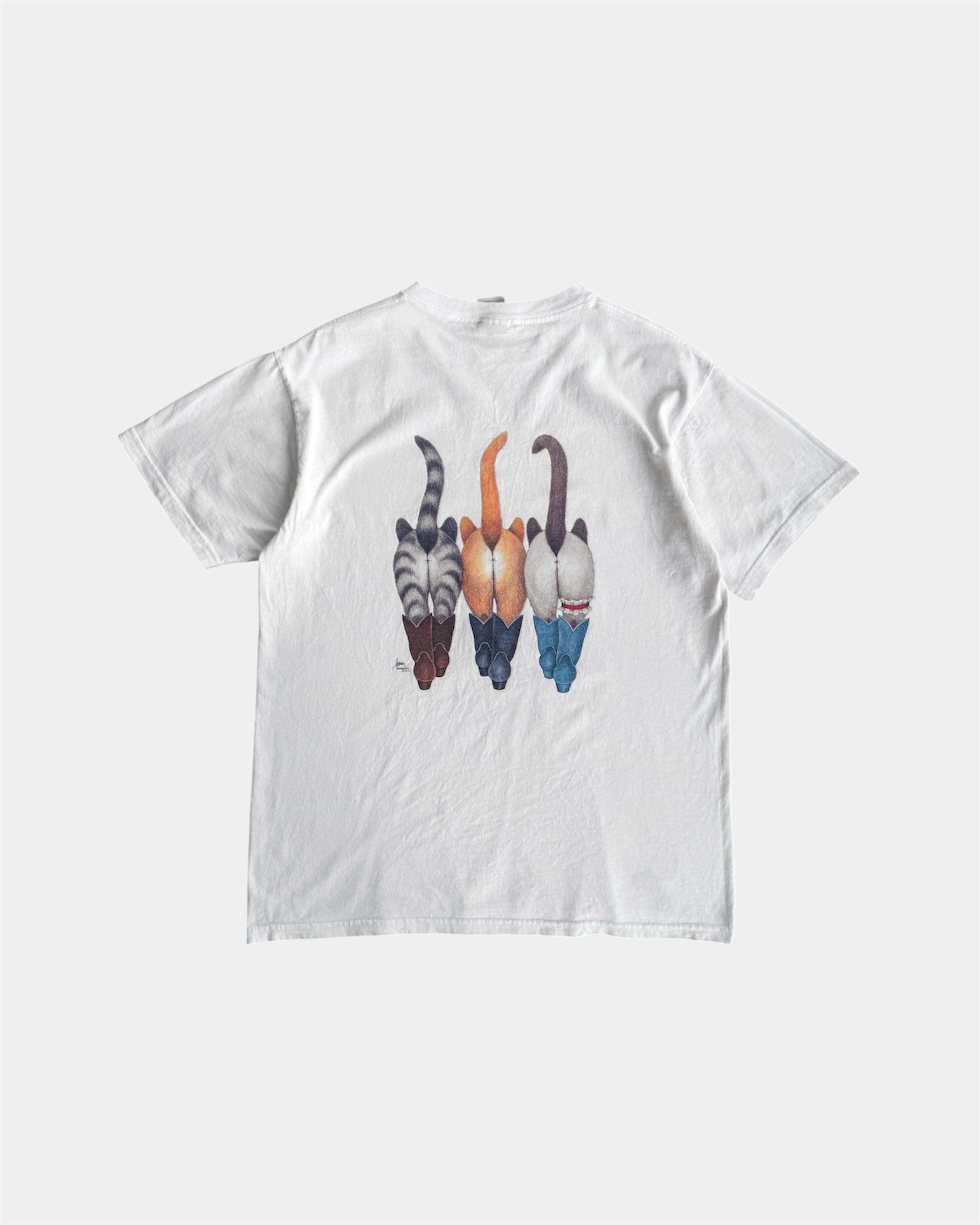 (L) VINTAGE CAT COWBOYS TEXAS TEE