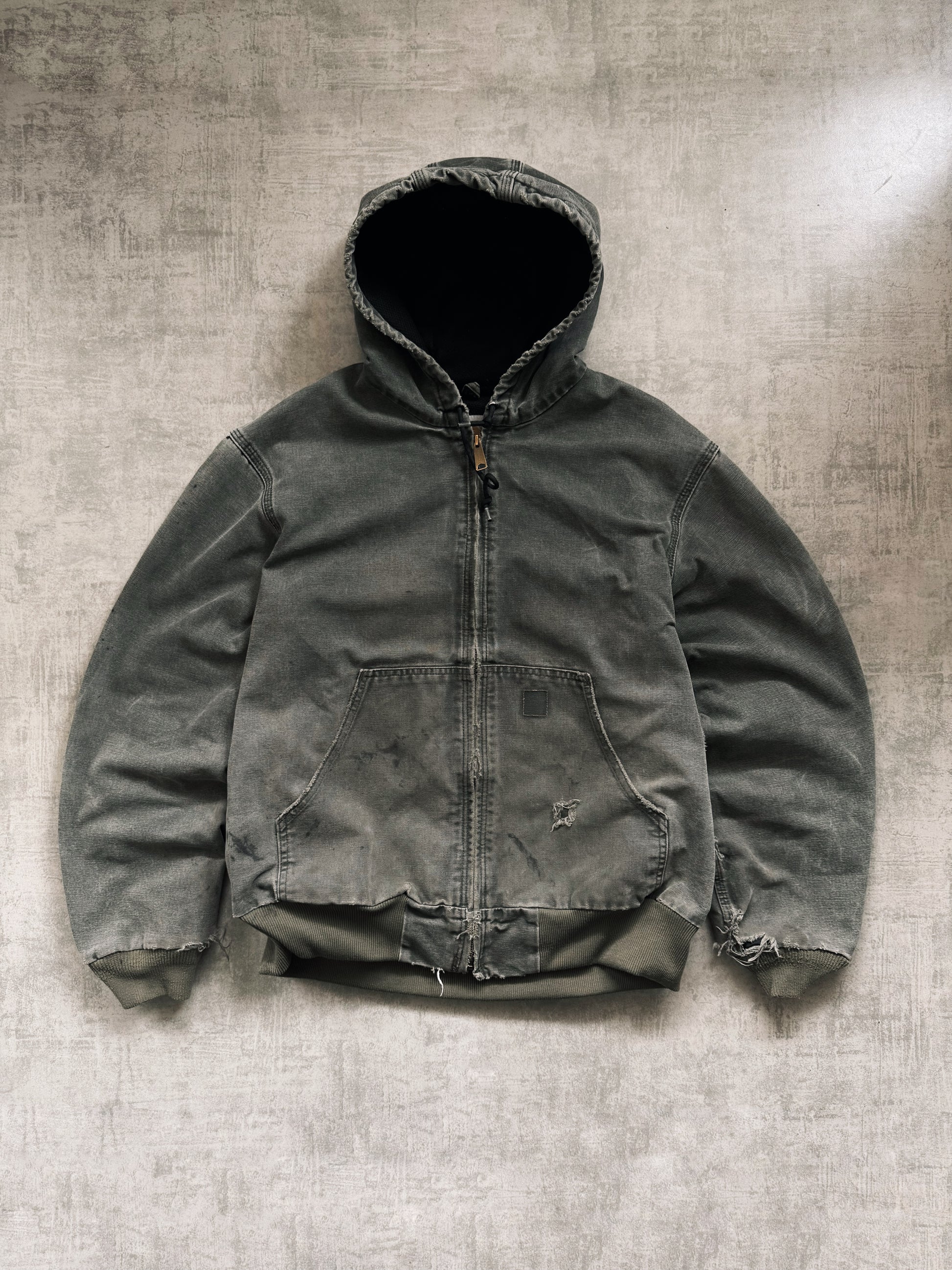 (L) VINTAGE CARHARTT DISTRESSED FADED JACKET