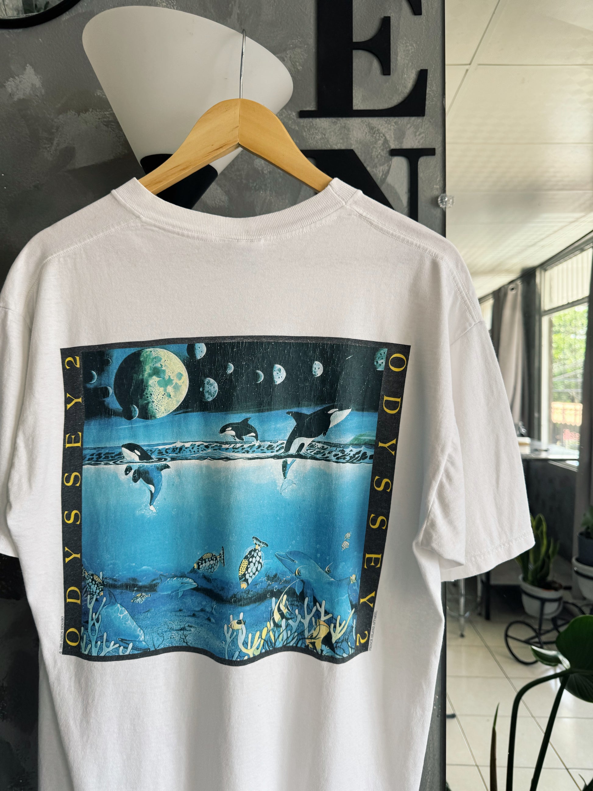 (L) 90’S VINTAGE AUDOBON ODYSSEY 2 OCEAN ART TEE