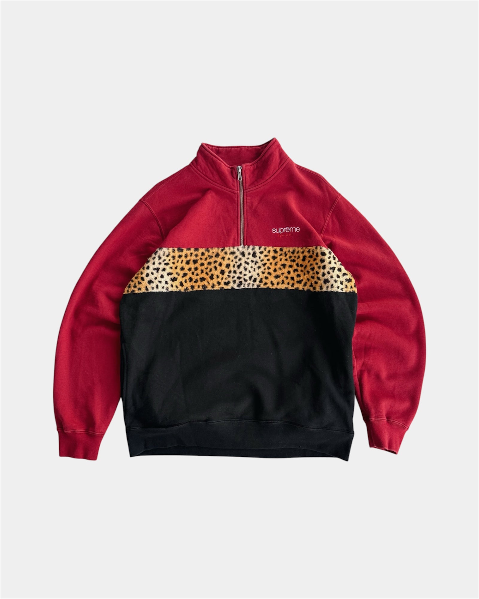 (M) SUPREME LEOPARD PANEL SWEATER (OG)
