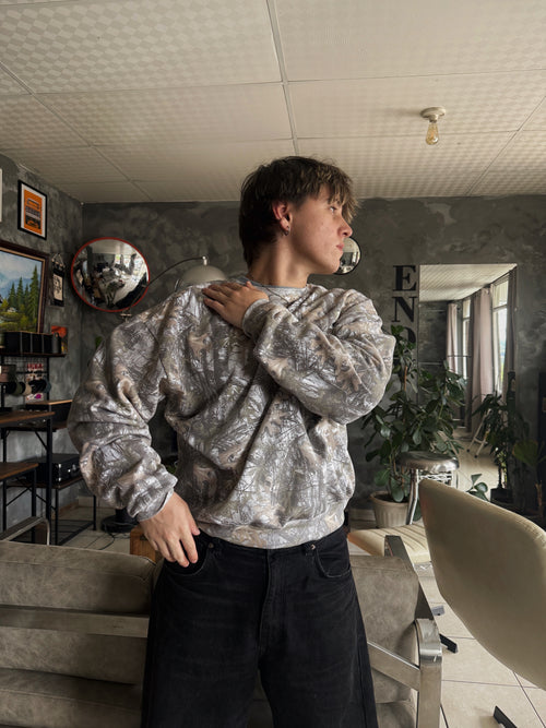 (BOXY L) CAMO TYPE REALTREE CREWNECK