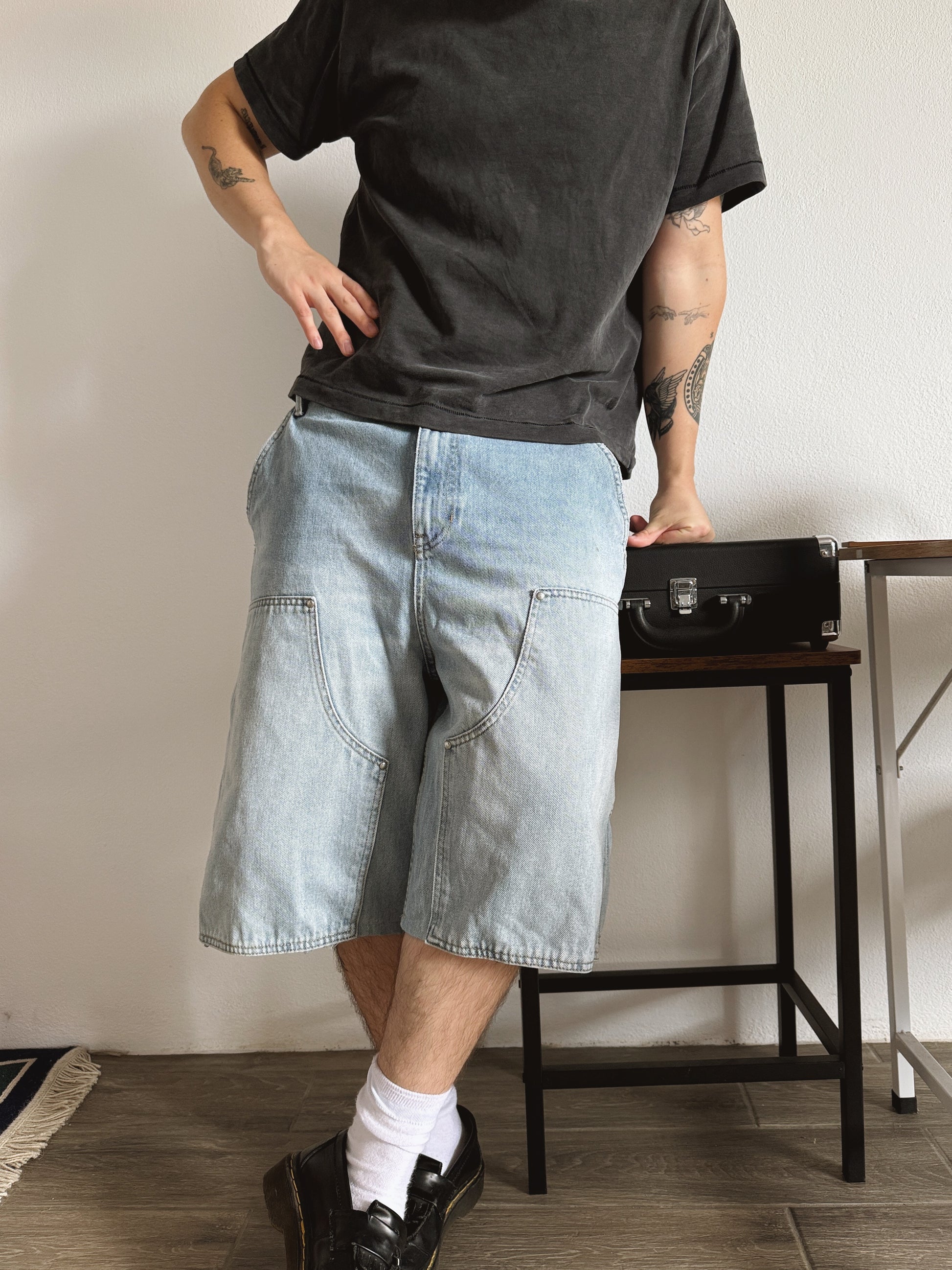 DENIM DOUBLE KNEE JORT - 32