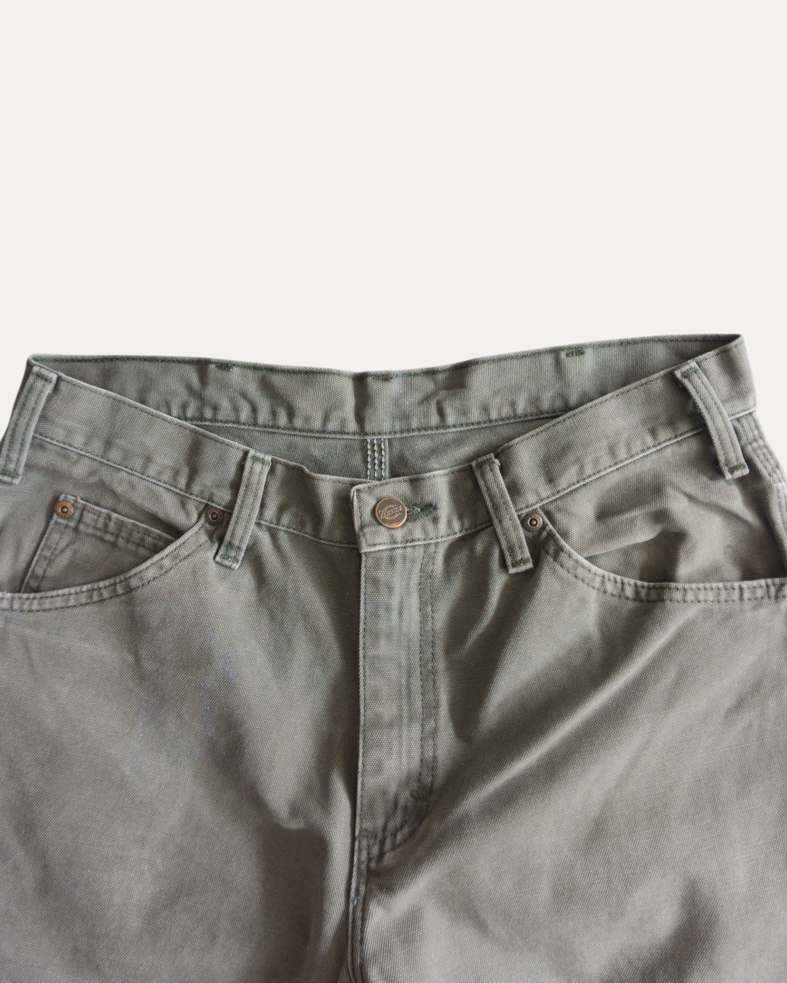 VINTAGE DICKIES CARPENTER OLIVE GREEN PANTS - 32x32