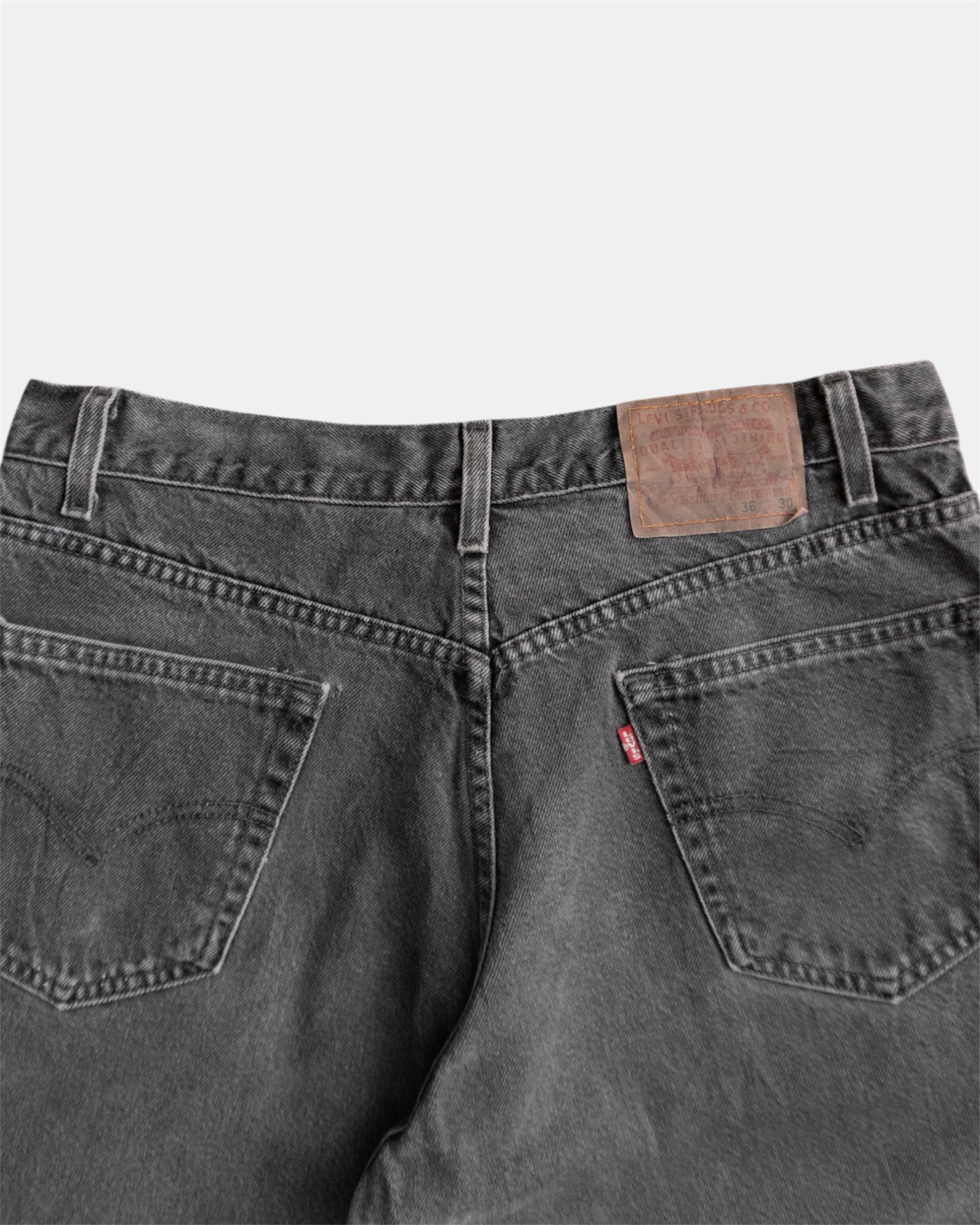 90’S VINTAGE LEVIS BAGGY GRAY FADED PANTS - 36x30