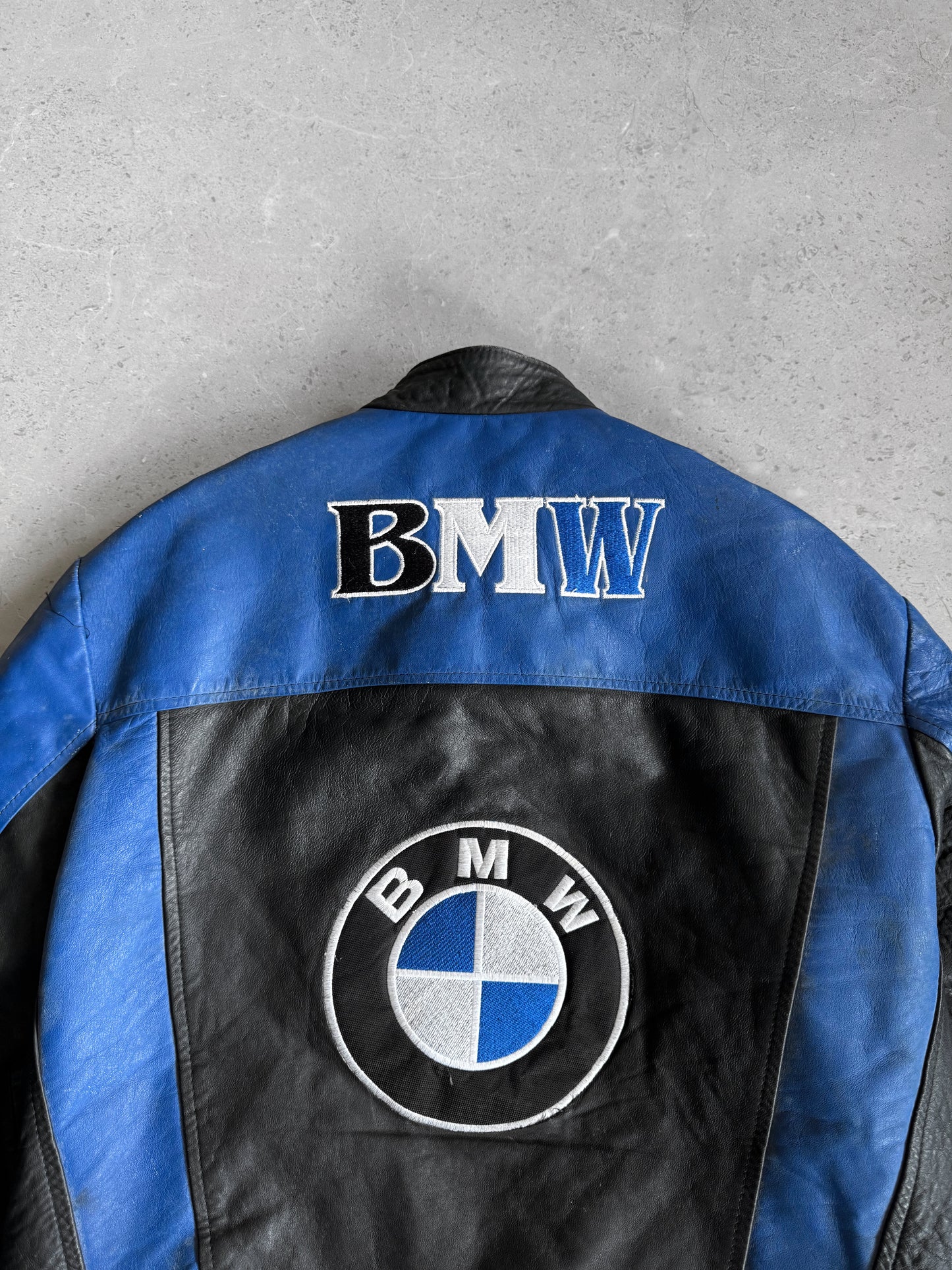 (M-L) Vintage BMW Leather Racing Jacket