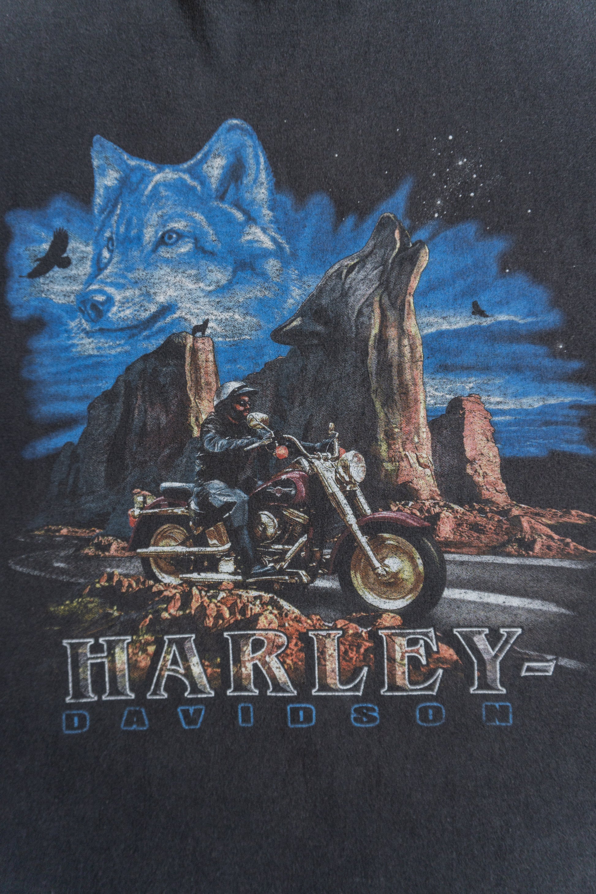 (XL) VINTAGE HARLEY DAVIDSON WOLF CROSSROADS TANK TOP