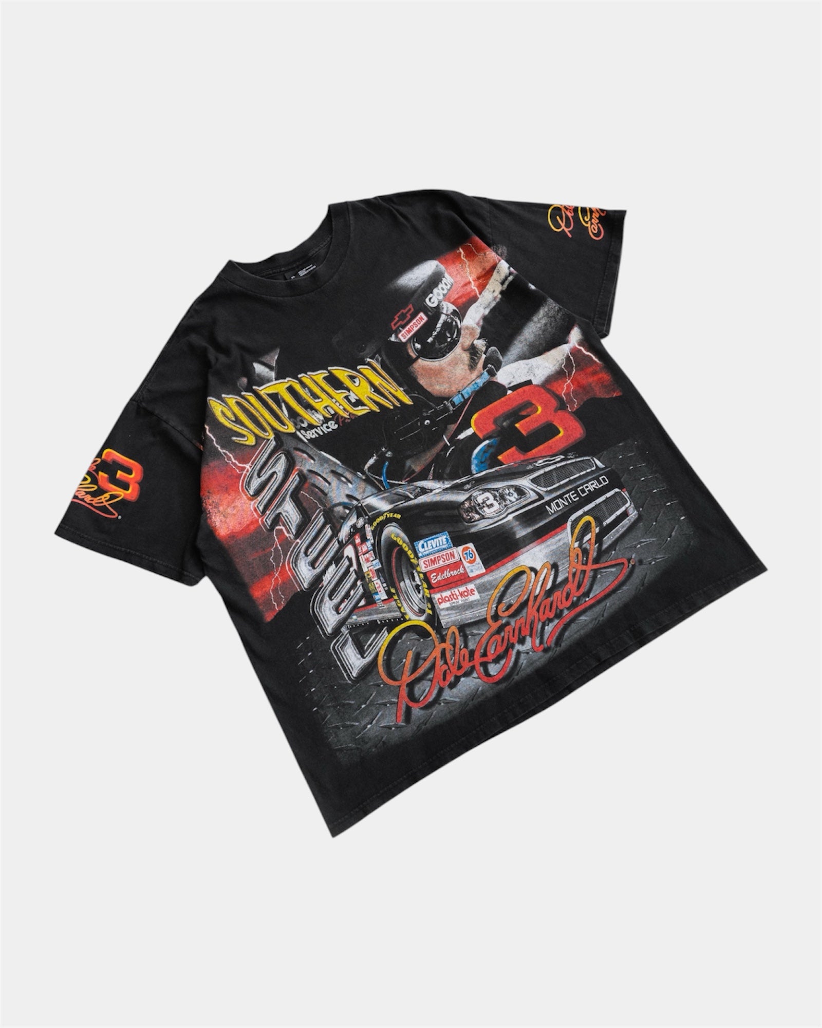 (XL) 90’S VINTAGE NASCAR DALE EARNHARDT RACING AOP TEE