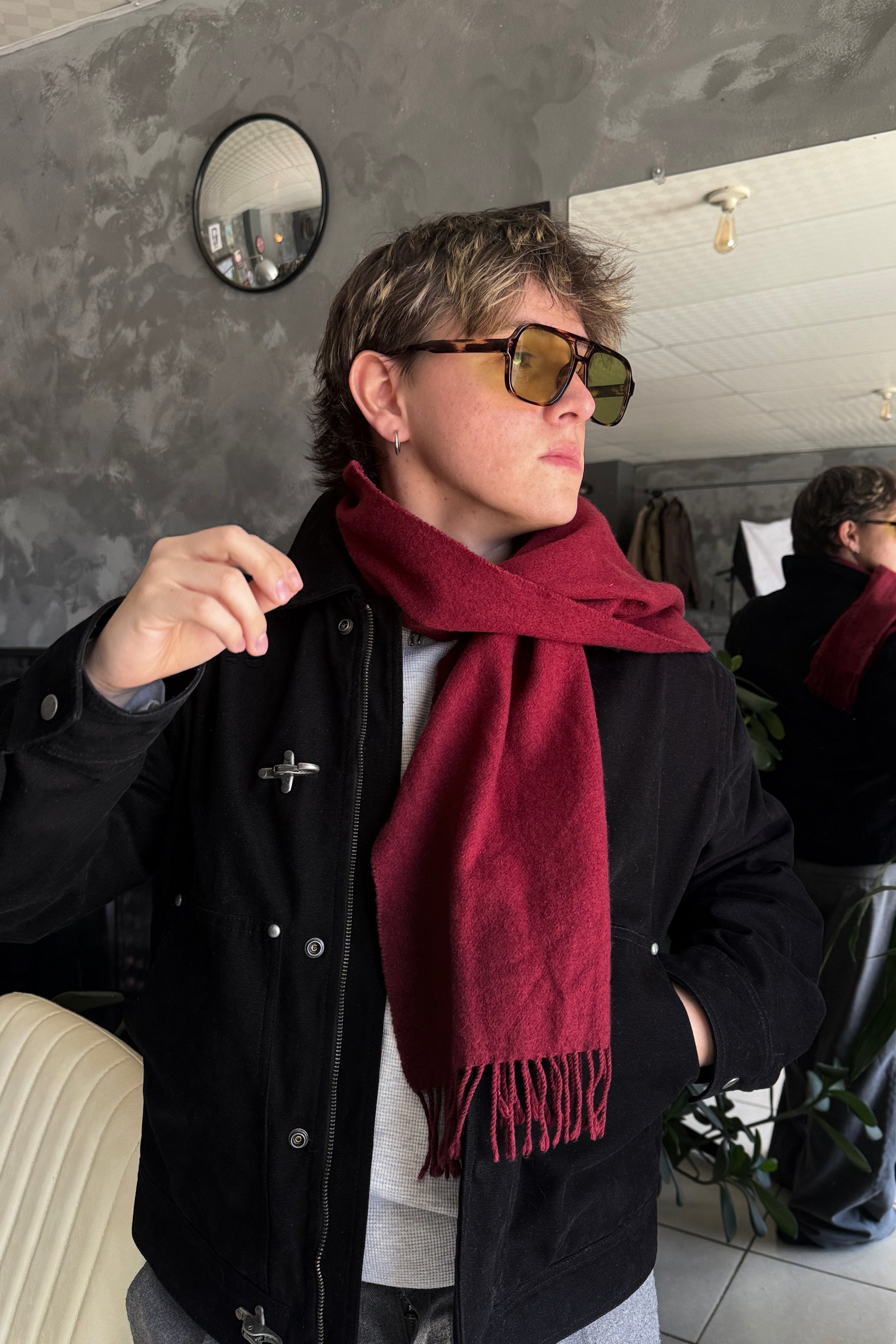 VINTAGE BURBERRY 100% CASHMERE SCARF