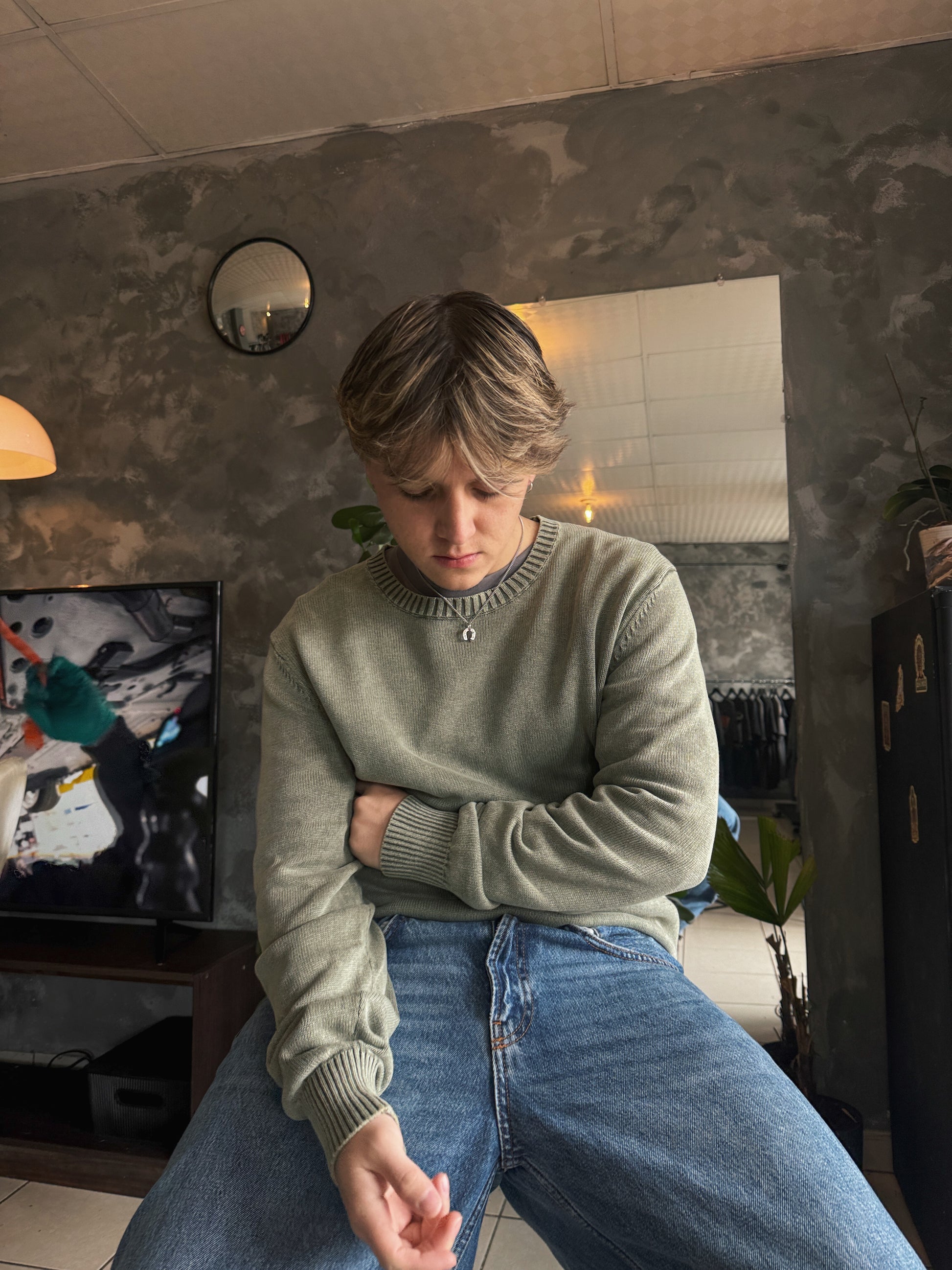 (M) GAP FADED SWEATER