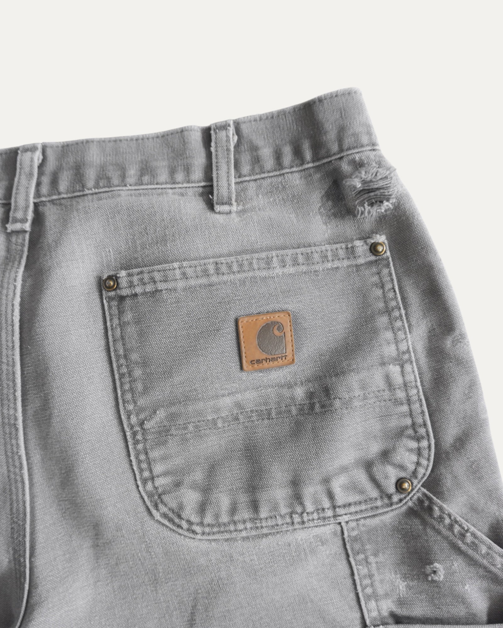 VINTAGE CARHARTT AMAZING FADED DOUBLE KNEE PANTS - 33x30