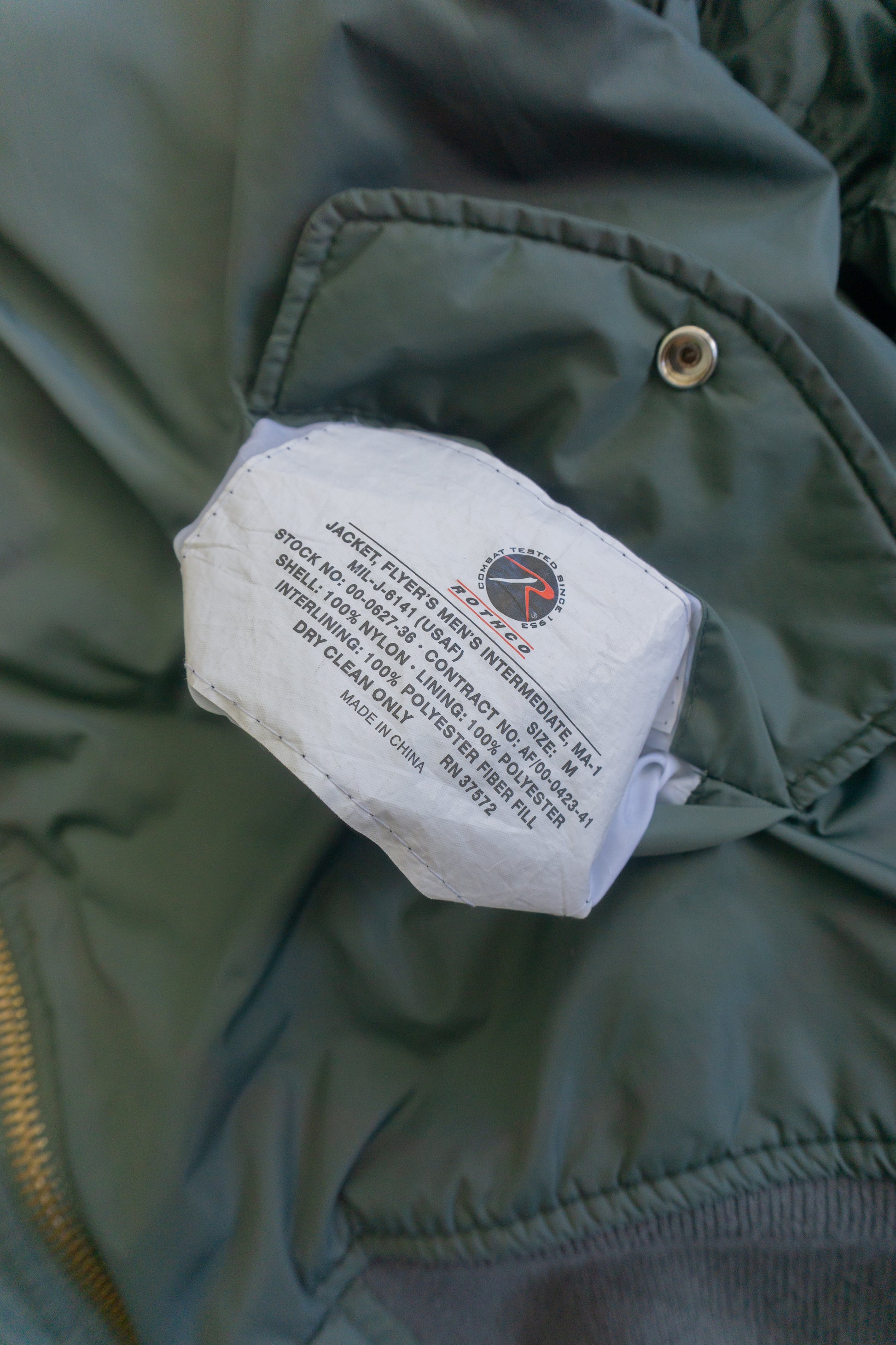 (M) VINTAGE MA-1 FLYERS BOMBER JACKET