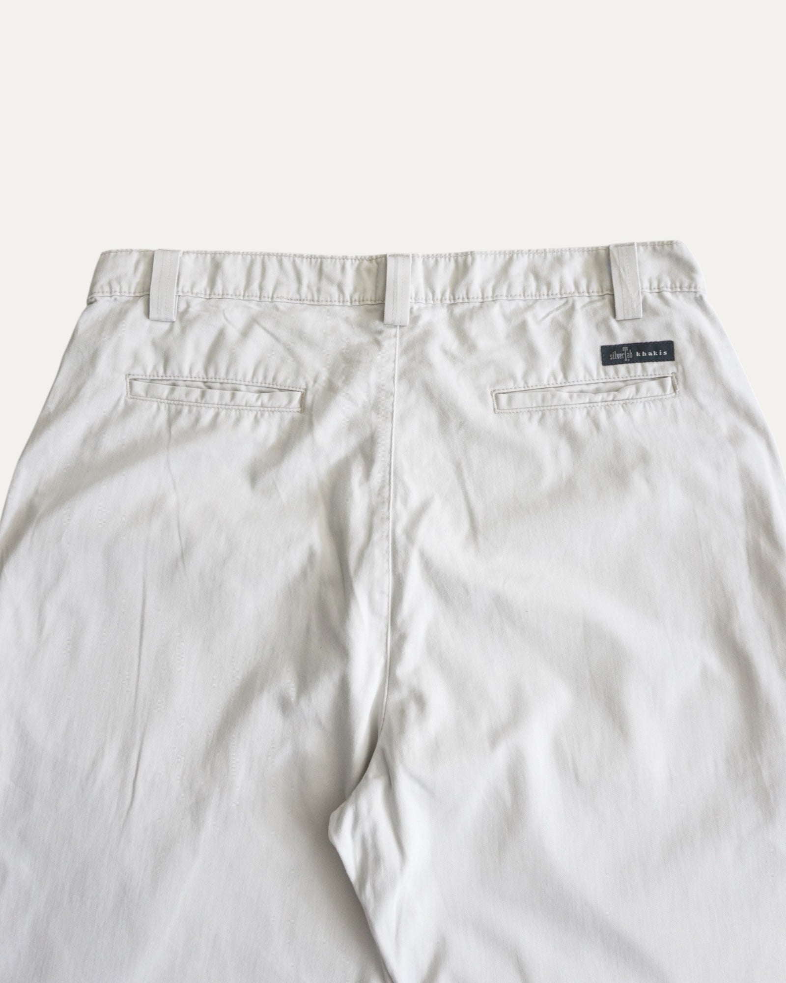 VINTAGE LEVIS SILVER TAB WHITE BAGGY PANTS - 36x30
