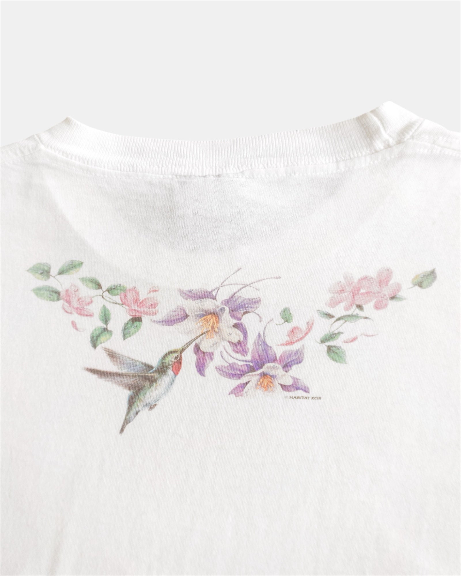 (BOXY L) 90’S VINTAGE HUMMINGBIRD ART TEE