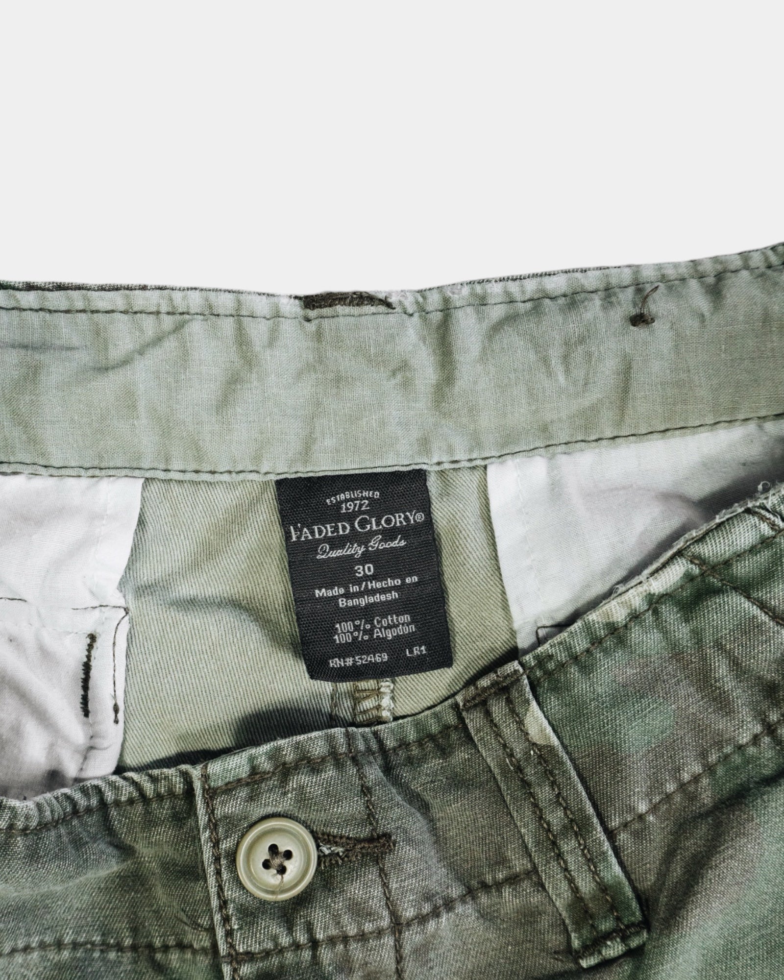 FADED GLORY CAMO CARGO SHORT - 30