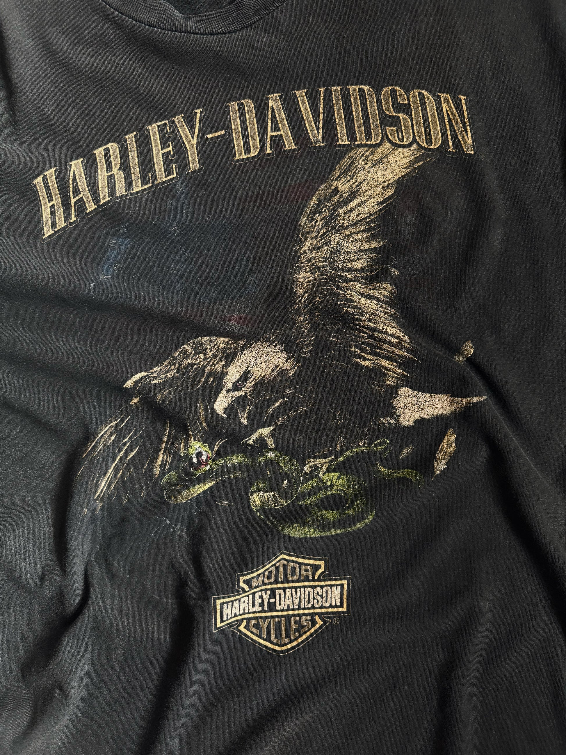 (L) VINTAGE HARLEY DAVIDSON EAGLE SNAKE TEE