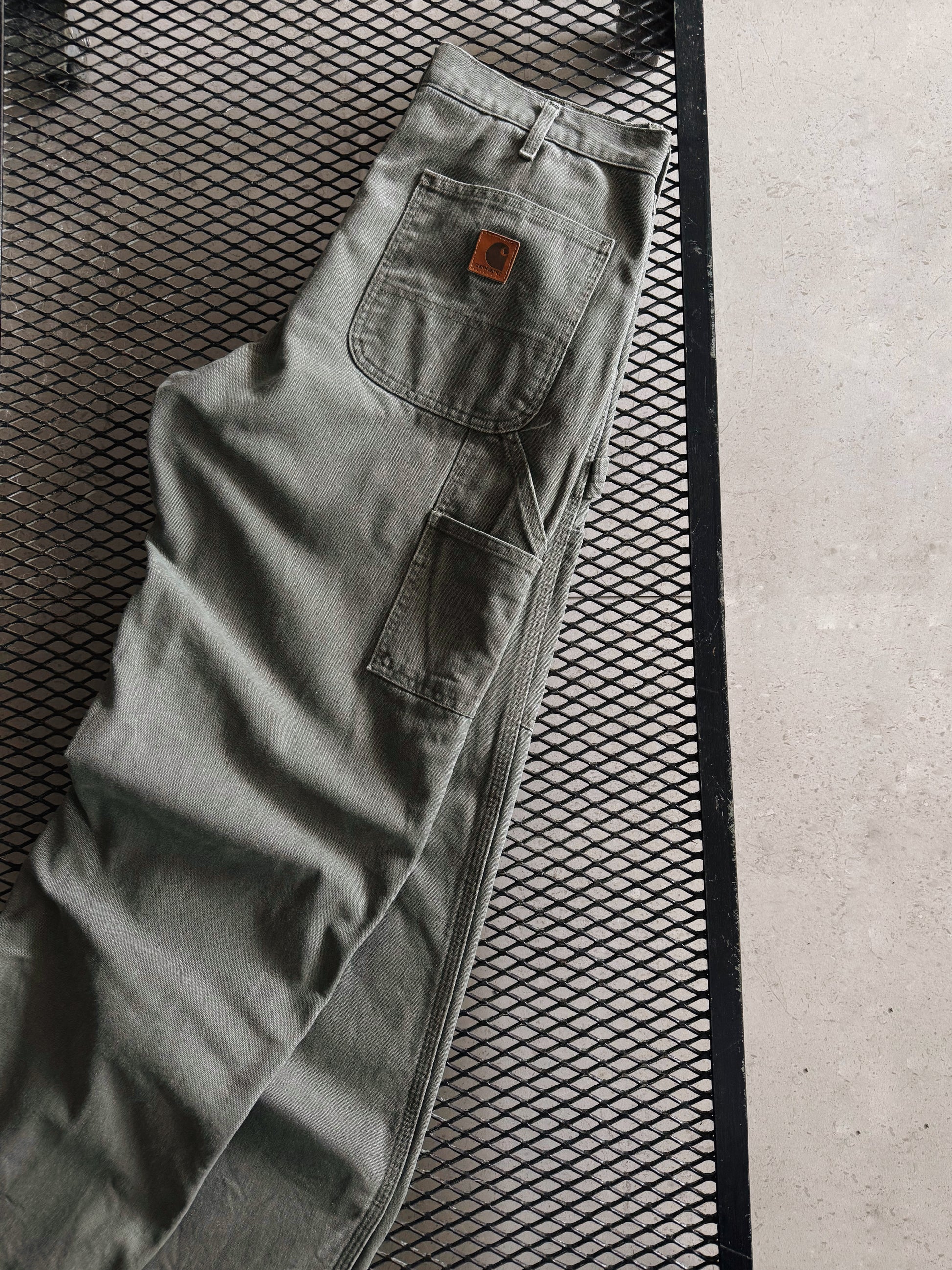 CARHARTT OLIVE GREEN CARPENTER PANTS - 32x30