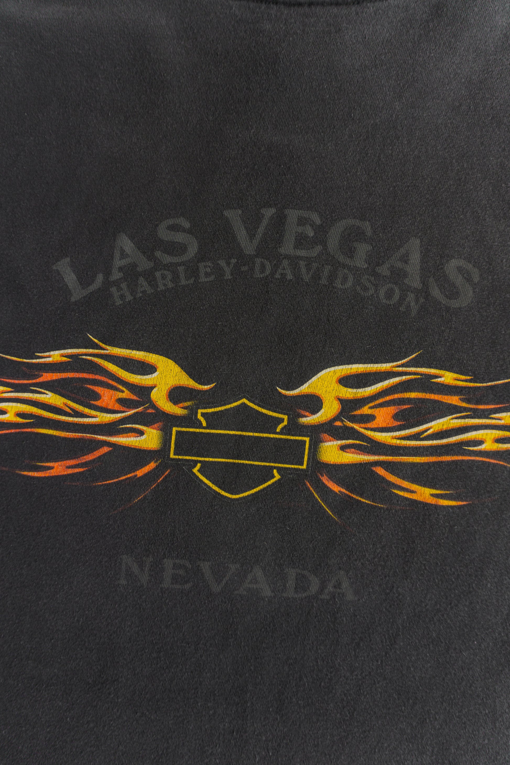 (M) VINTAGE HARLEY DAVIDSON FLAMES FADED TEE