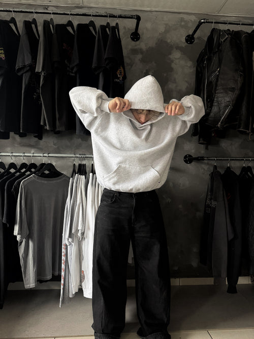 (BOXY L/XL) 2000’S VINTAGE RUSSELL BLANK HOODIE