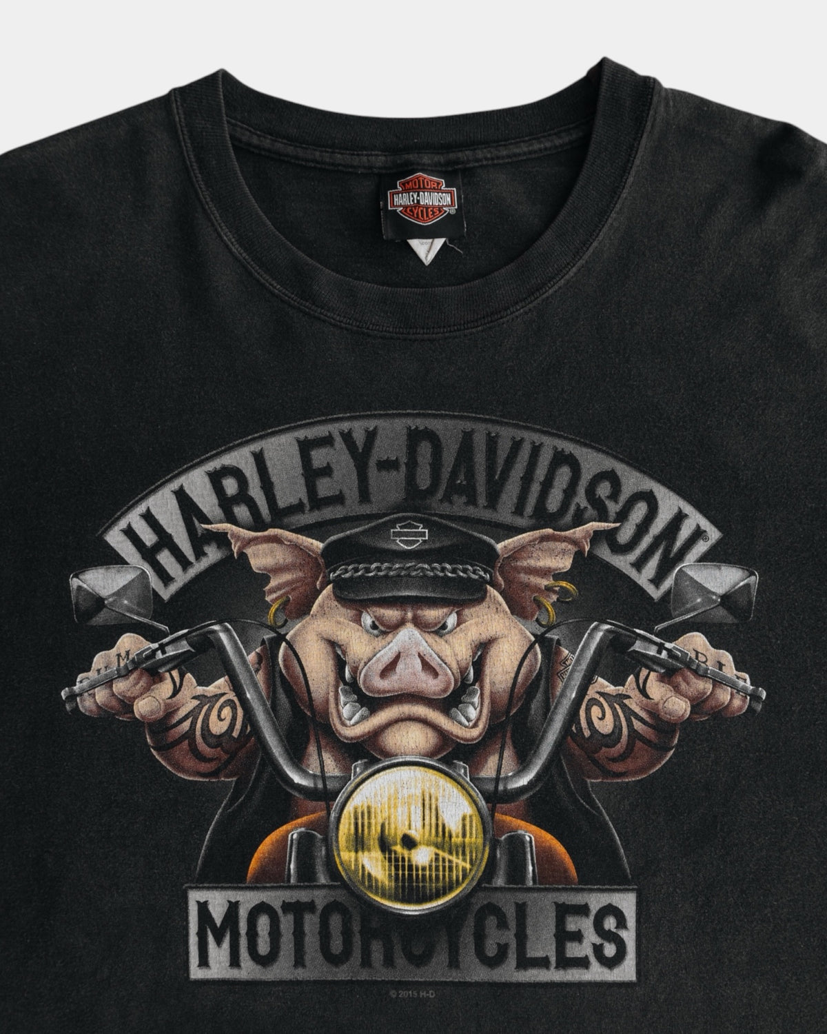 (L) HARLEY DAVIDSON MOTORCYCLES HALIFAX PIG FADED TEE