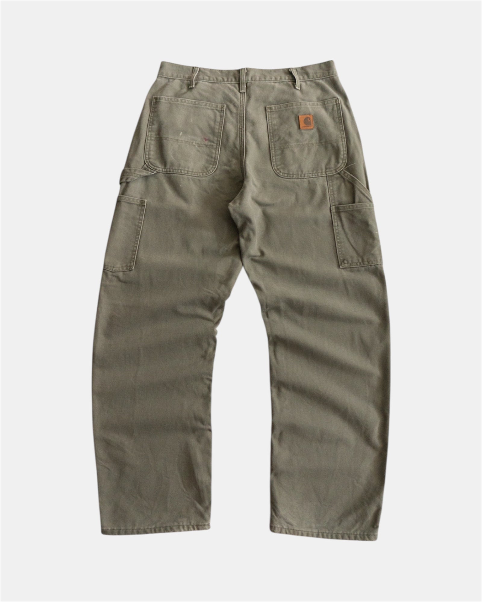 CARHARTT OLIVE GREEN CARPENTER PANTS - 32x30