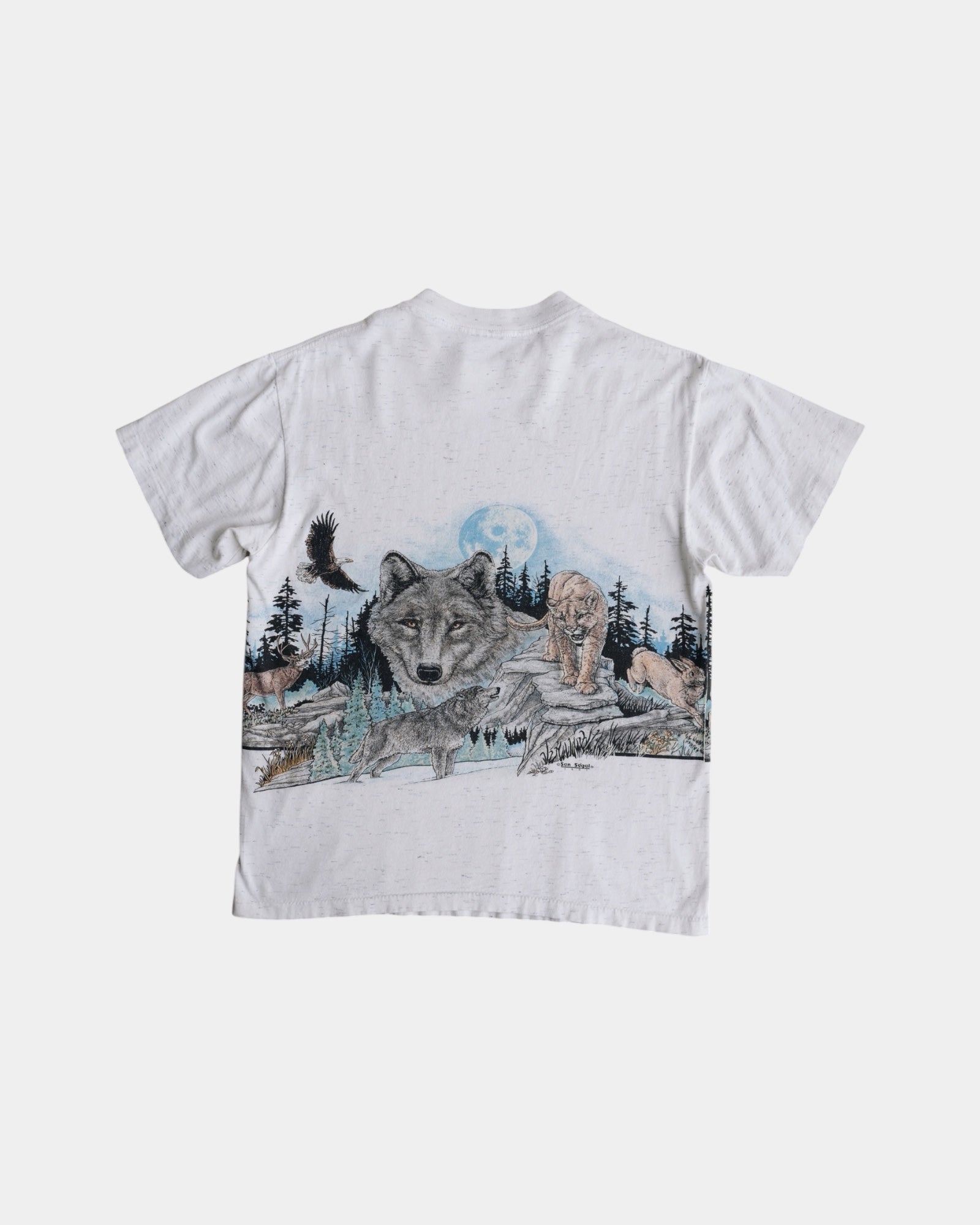 (M) 90’S VINTAGE WOLF NATURE ART TEE