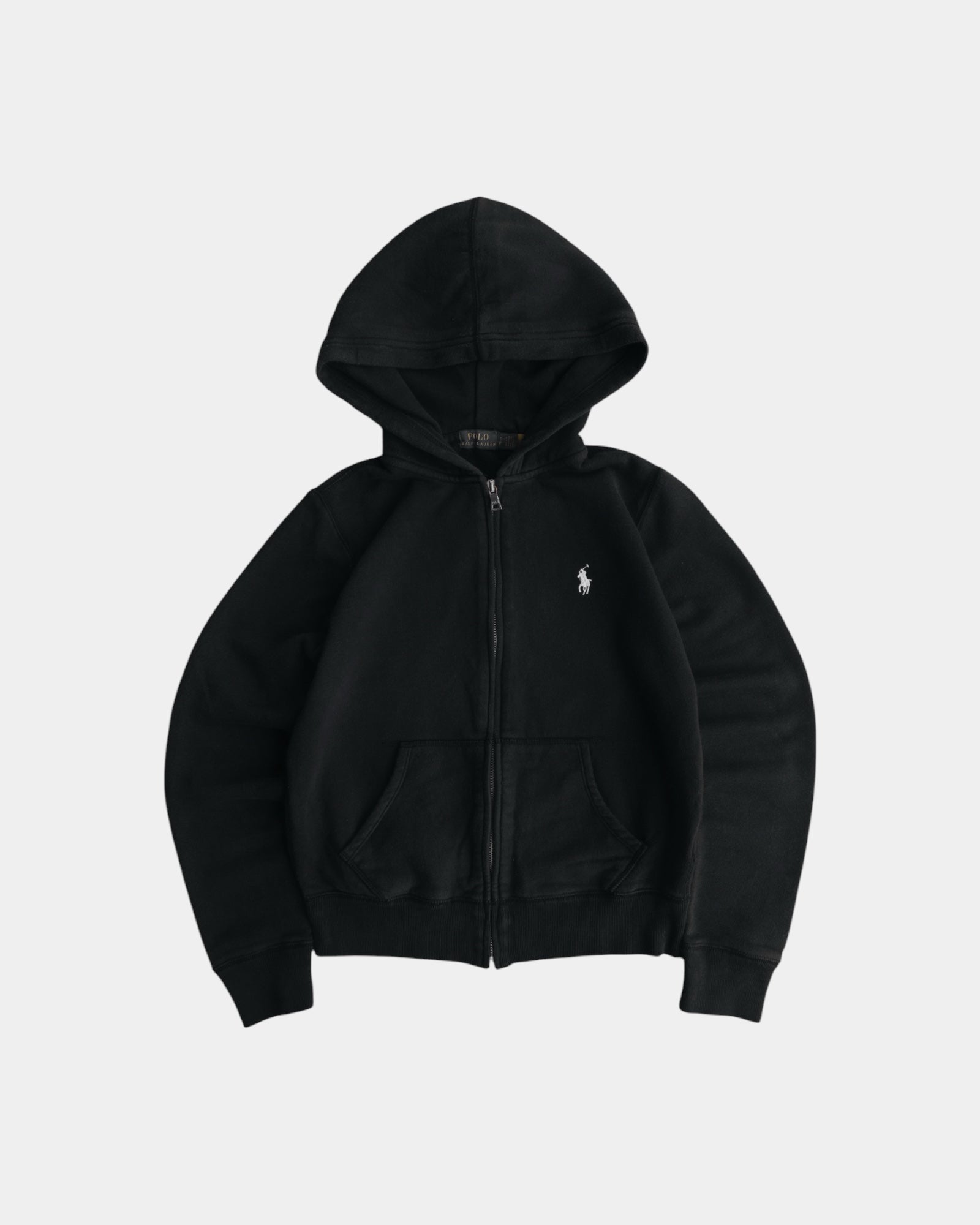 (S) POLO RALPH LAUREN BLACK HOODIE FULL ZIP (WOMEN)