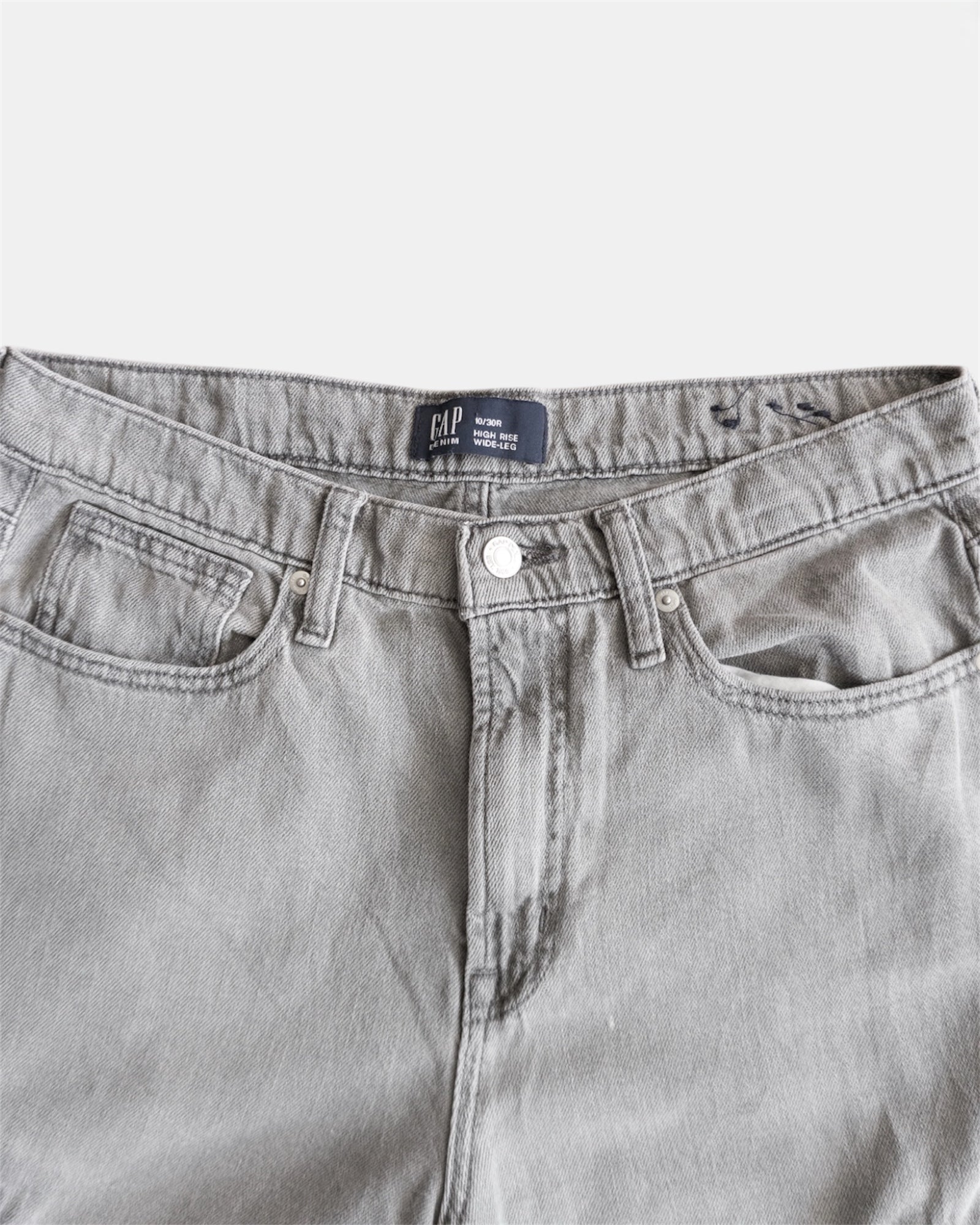 GAP GRAY FADED CARGO WIDE LEG PANTS - 32x32