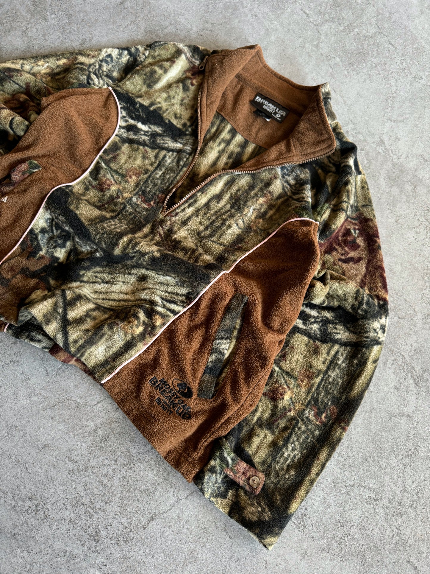 (S-M) Mossyoak Camo Fleece Jacket