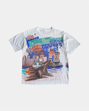 (M) VINTAGE 1995 KENTUCHY DERBY FESTIVAL AOP TEE