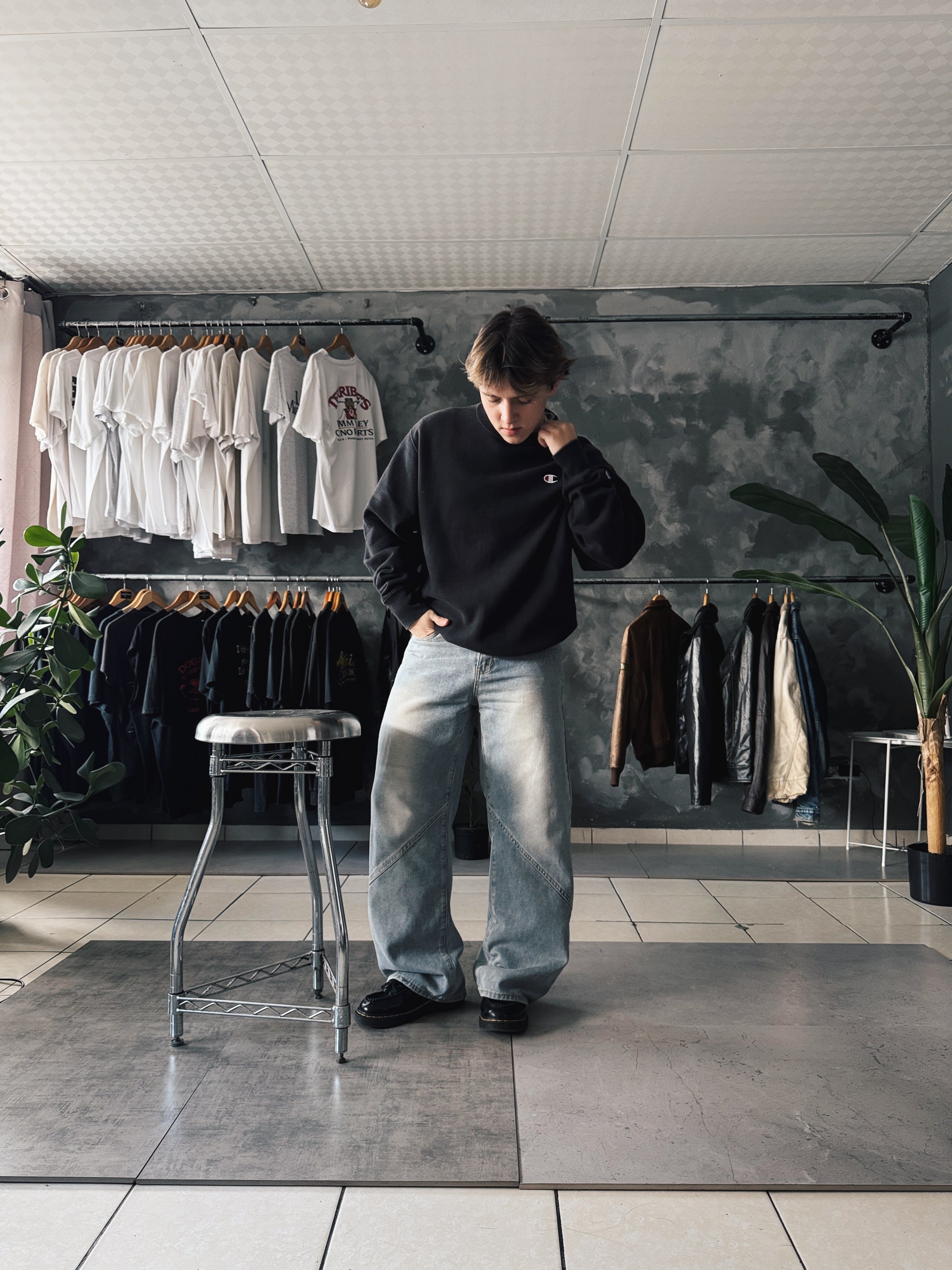 (BOXY L) VINTAGE CHAMPION REVERSE WEAVE CREWNECK