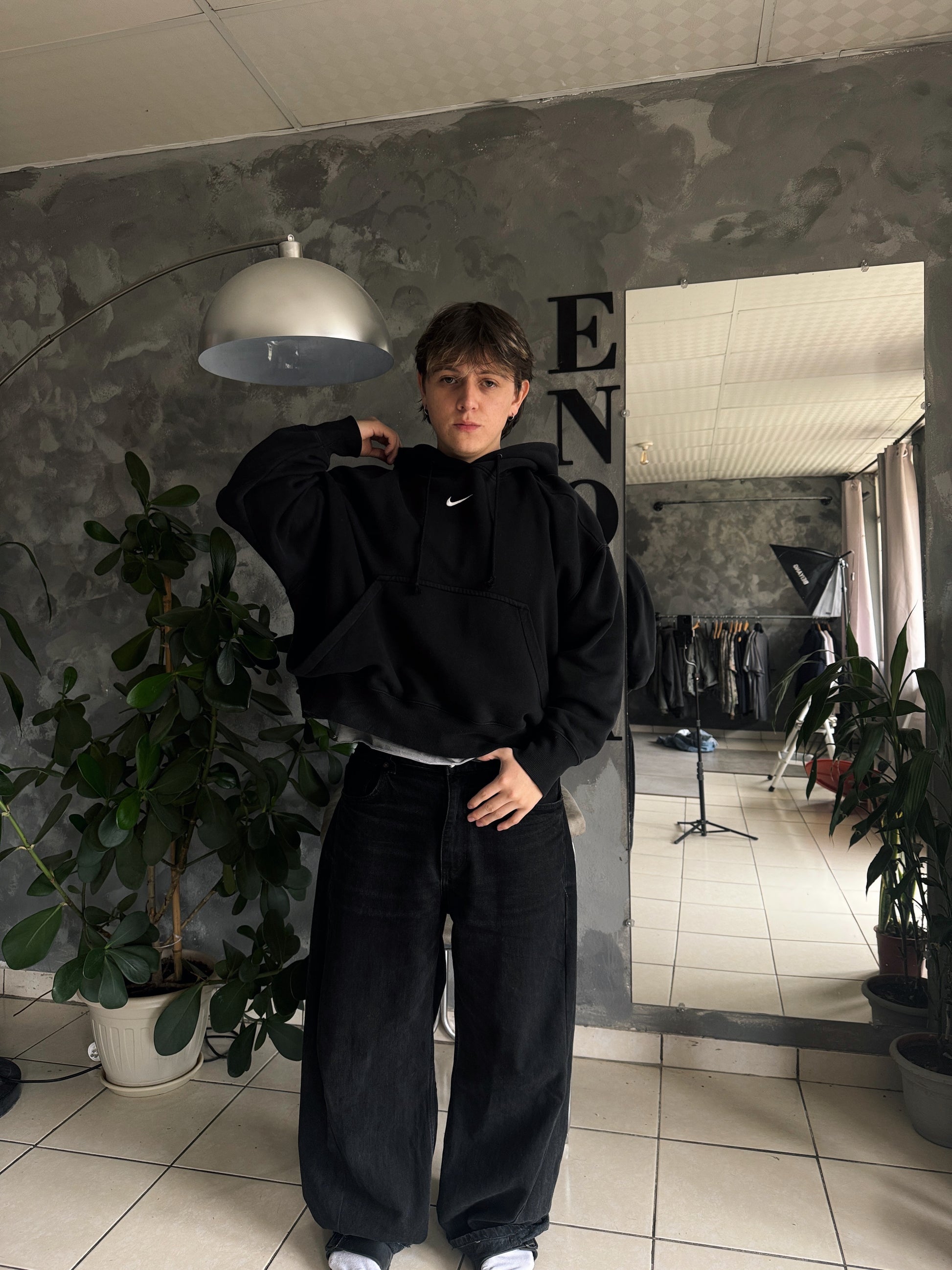 (BOXY M) NIKE CENTER SWOOSH HOODIE