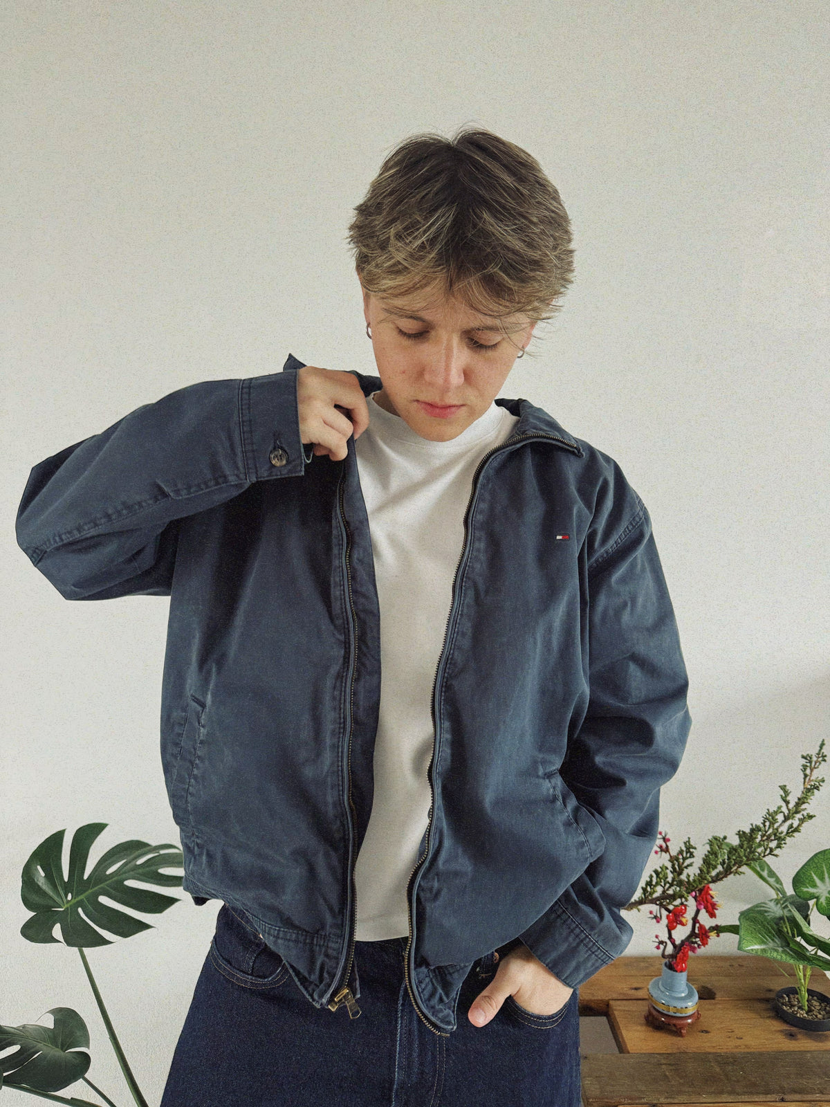 (L) VINTAGE TOMMY HILFIGER HARRINGTON JACKET