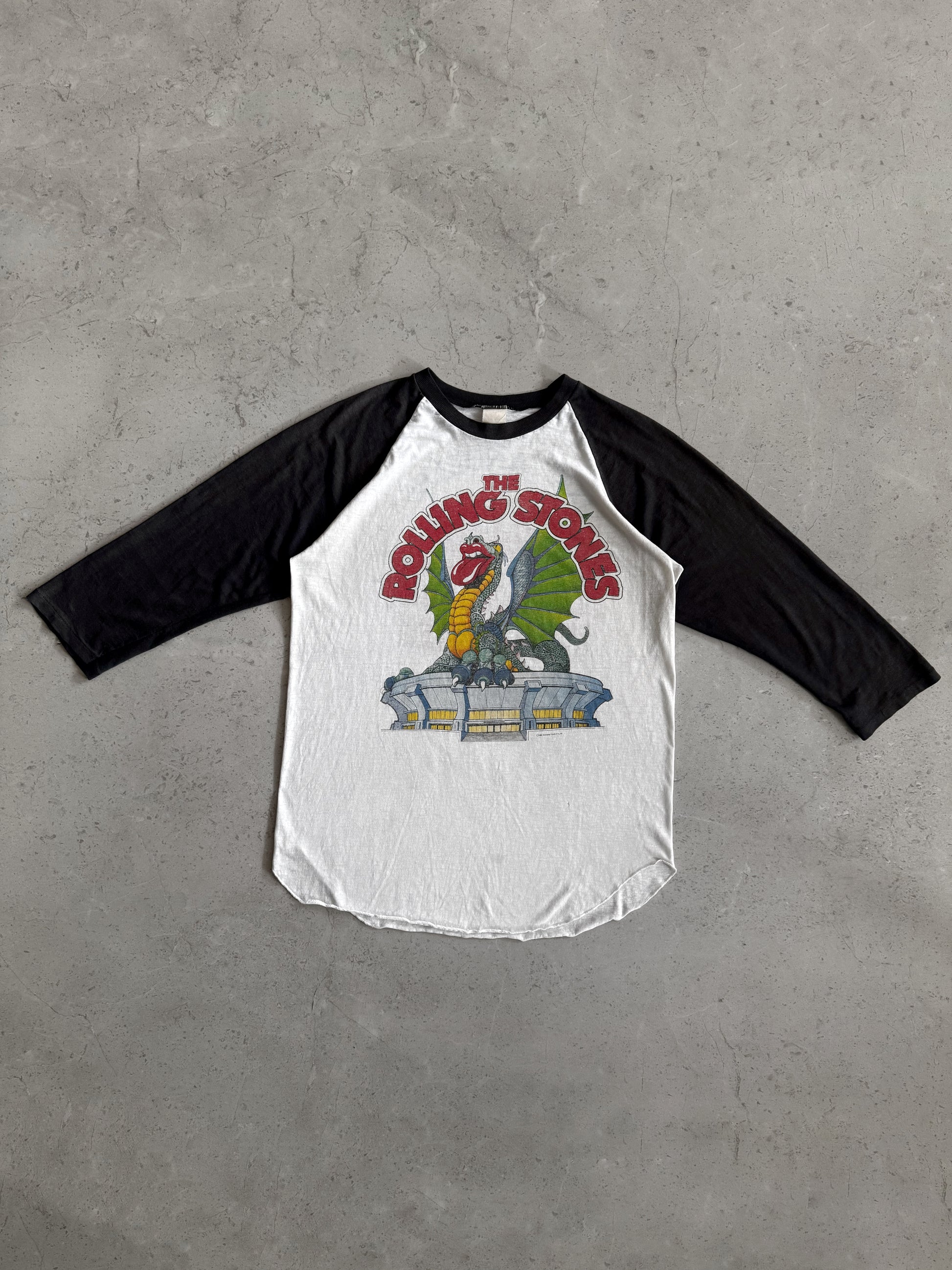 (M) 1980’S VINTAGE ROLLING STONES TOUR 3/4 SLEEVE