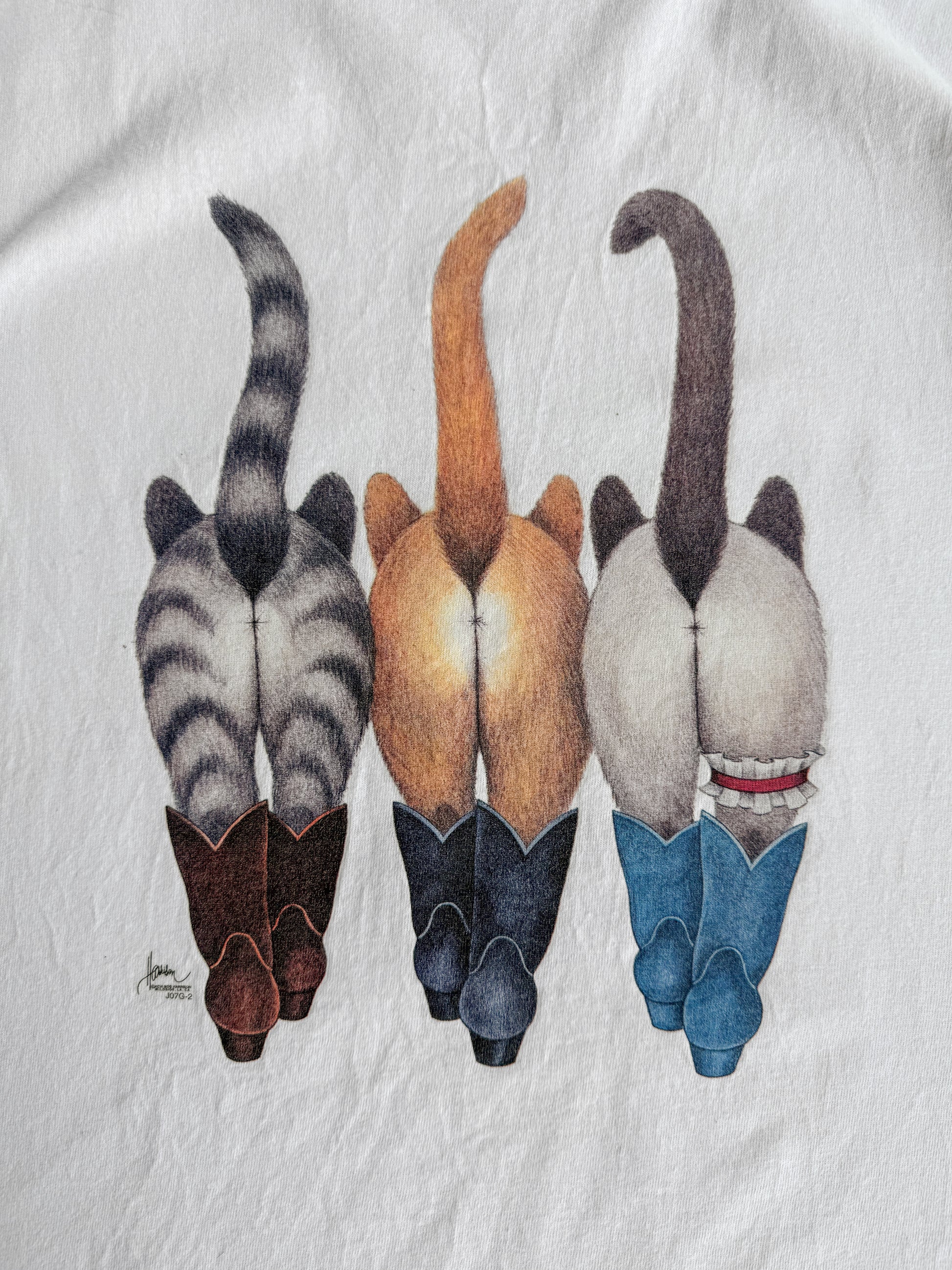 (L) VINTAGE CAT COWBOYS TEXAS TEE