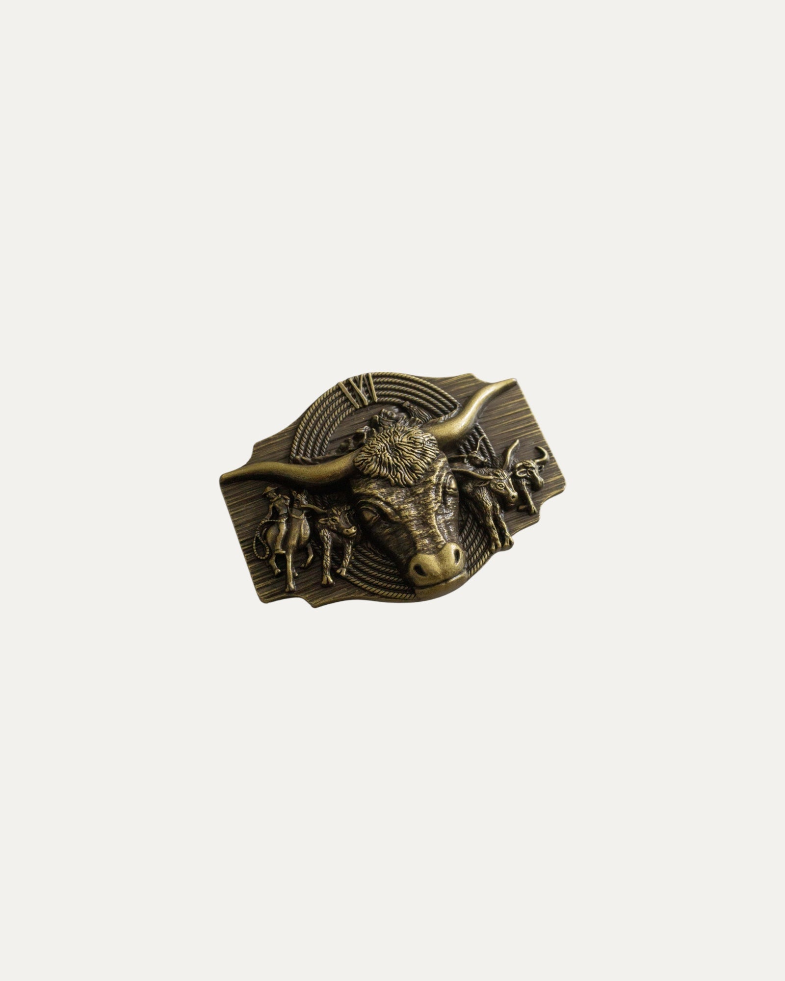 COWBOY BULL HEAD BELT BUCKLE