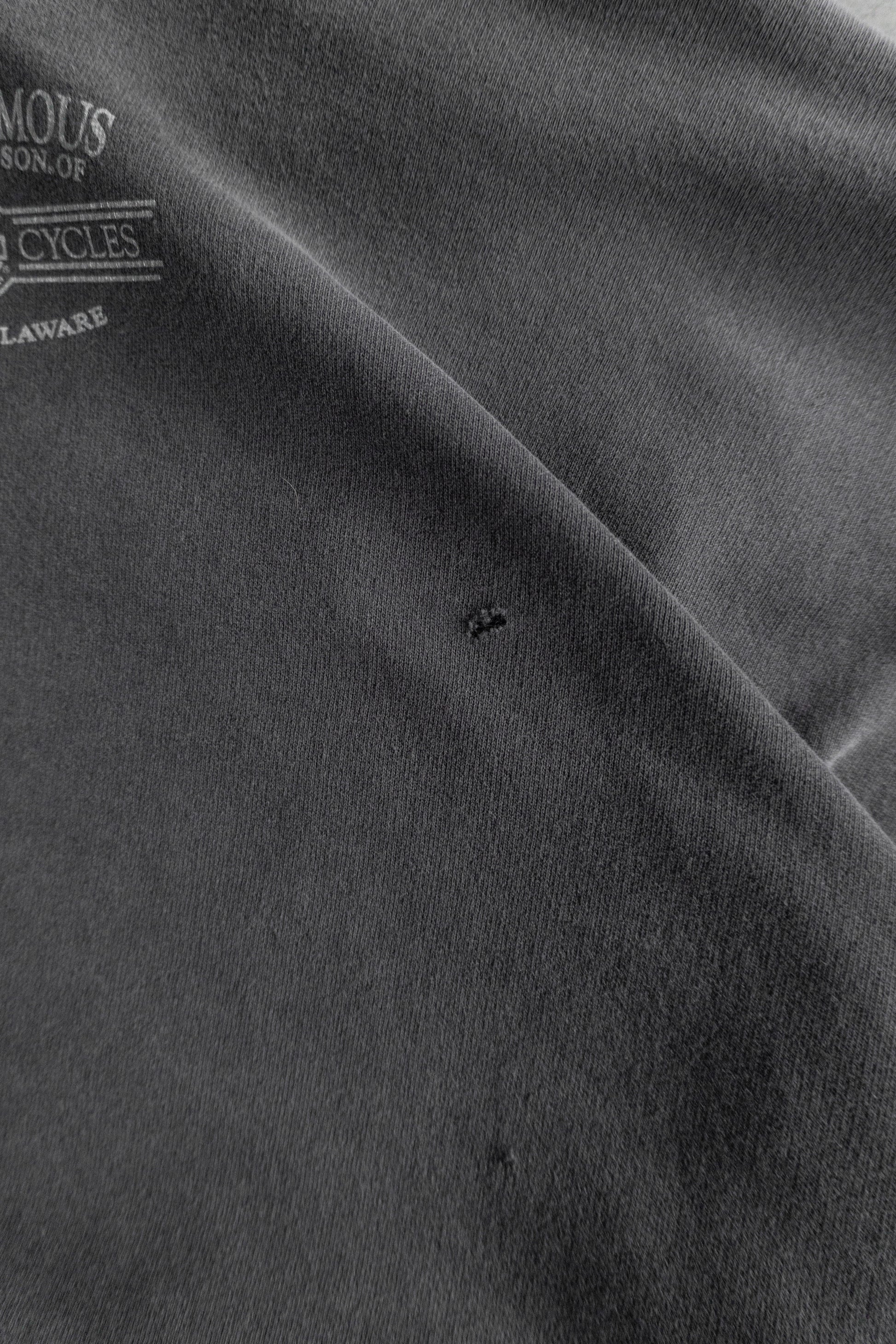 (L) VINTAGE HARLEY DAVIDSON SKULL FADED HOODIE