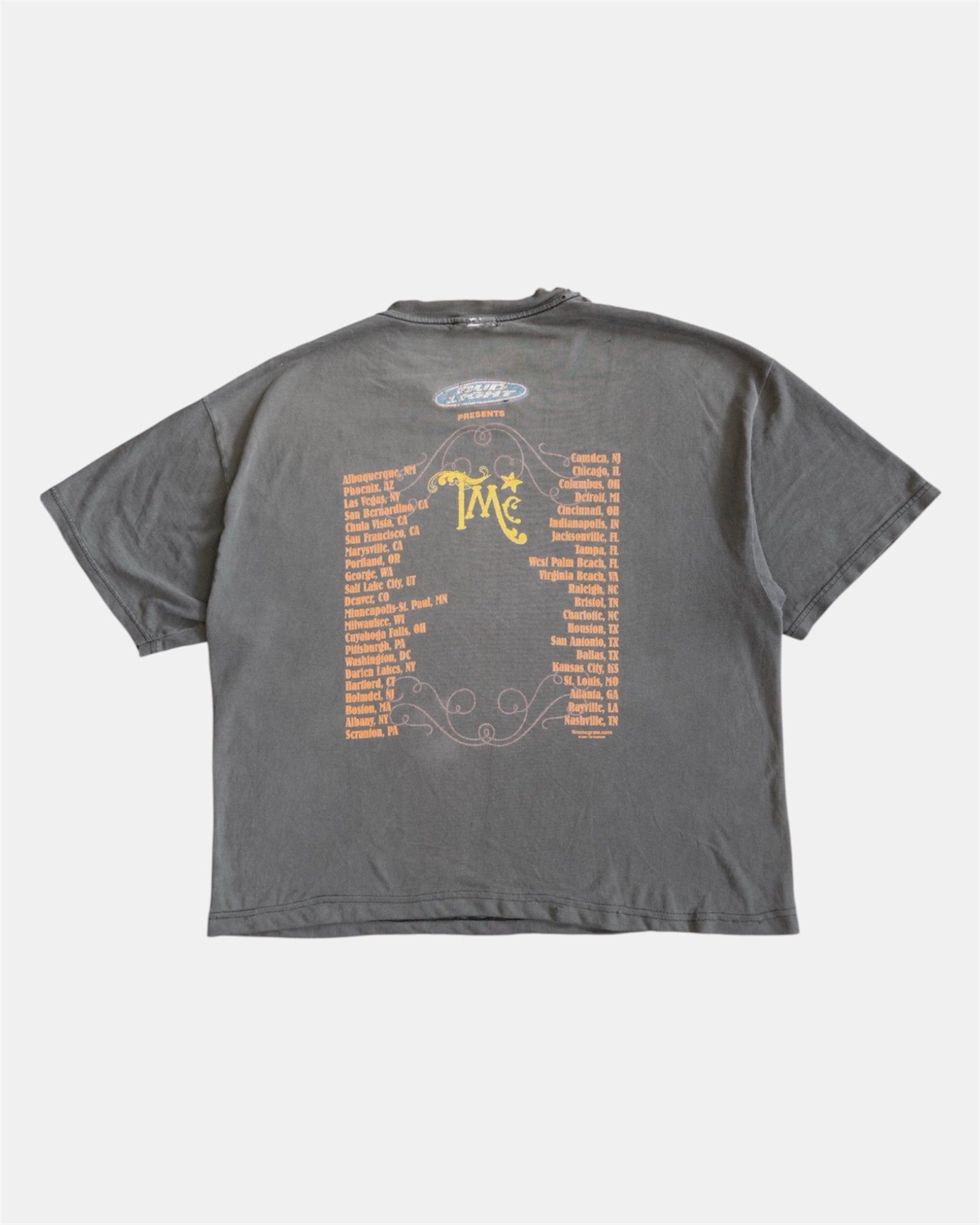 (M) VINTAGE TIM MCGRAW ON TOUR 2001 DISTRESSED/FADED TEE