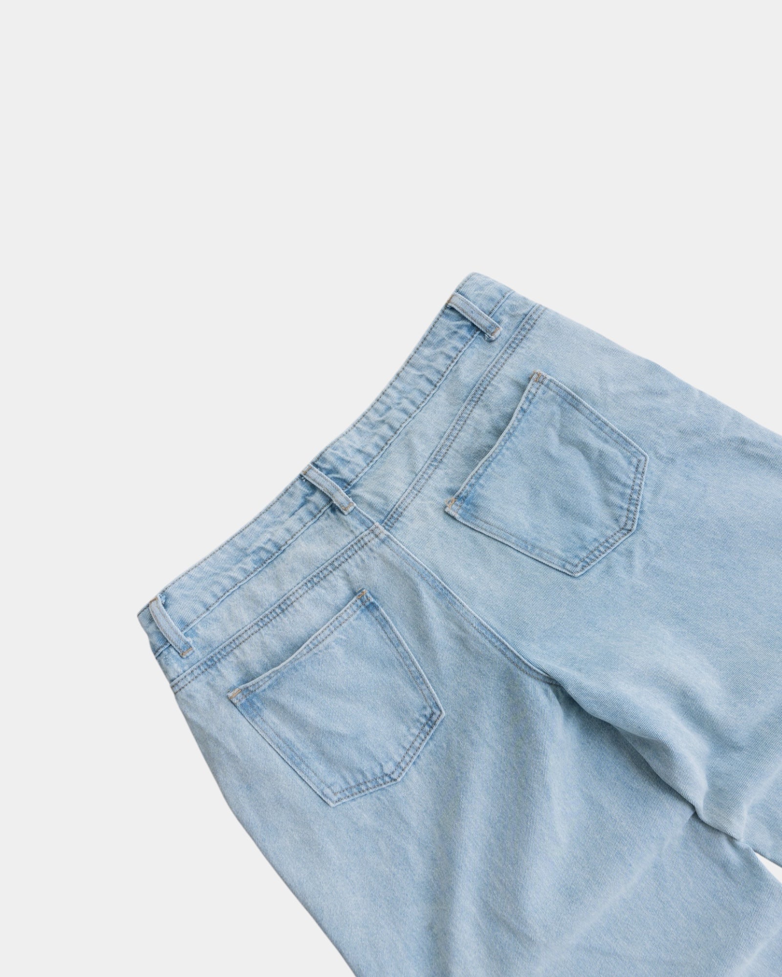 DENIM BAGGY WIDE LEG PANTS - 34x32