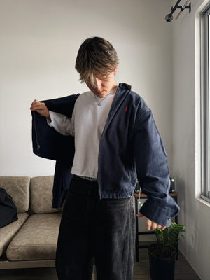 (L/XL) VINTAGE POLO RALPH LAUREN NAVY JACKET