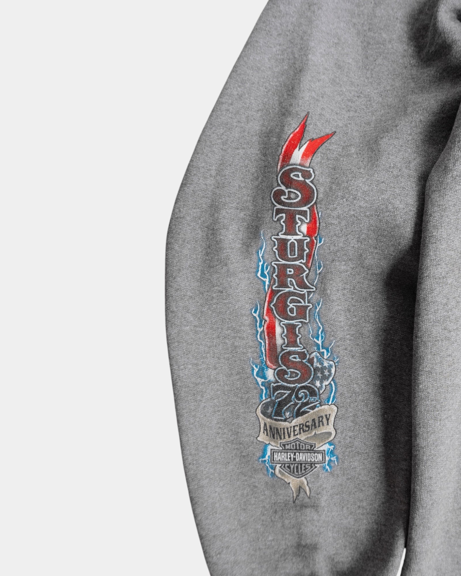 (L) HARLEY DAVIDSON STURGUIS FLAMES HOODIE FULL ZIP