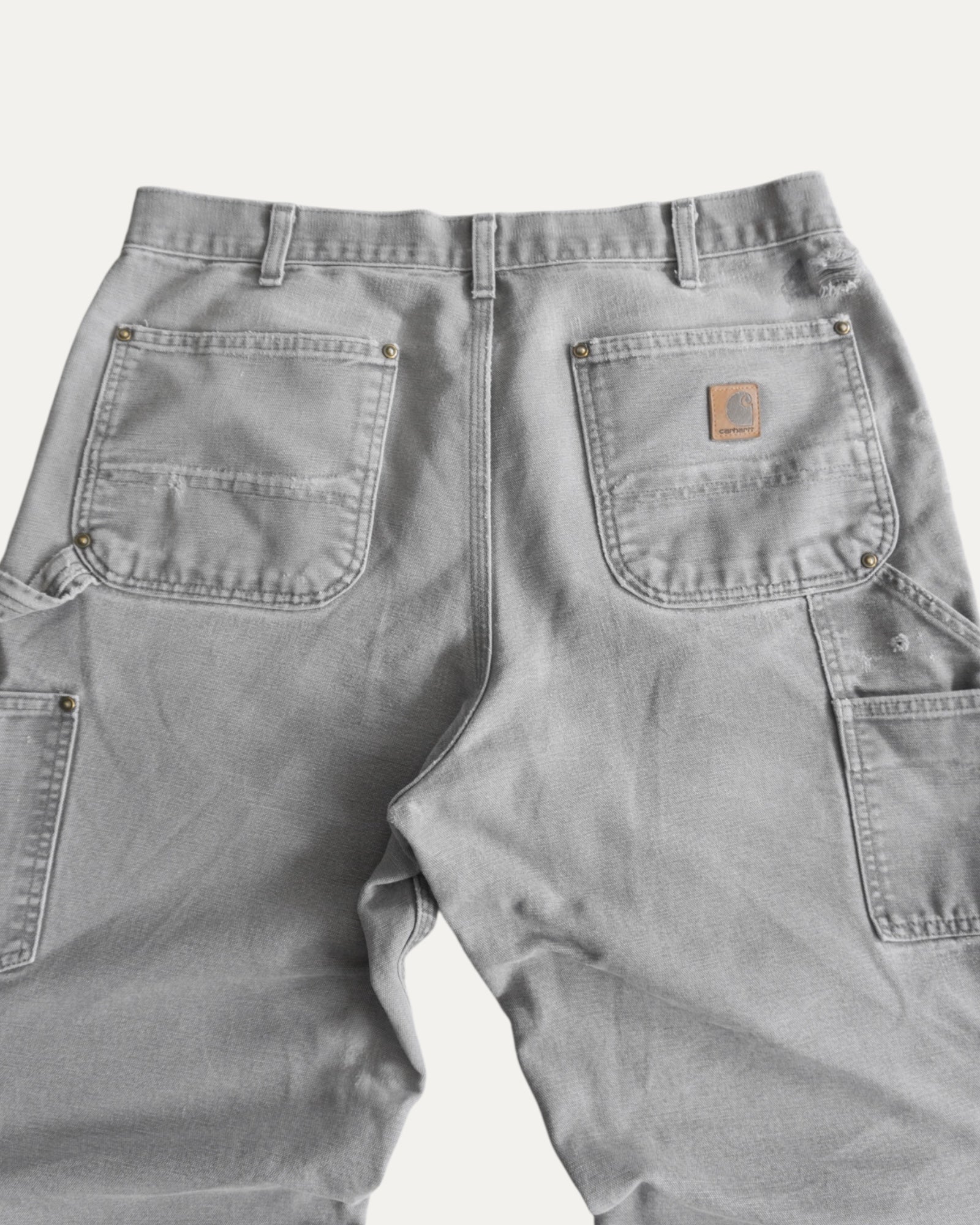 VINTAGE CARHARTT AMAZING FADED DOUBLE KNEE PANTS - 33x30