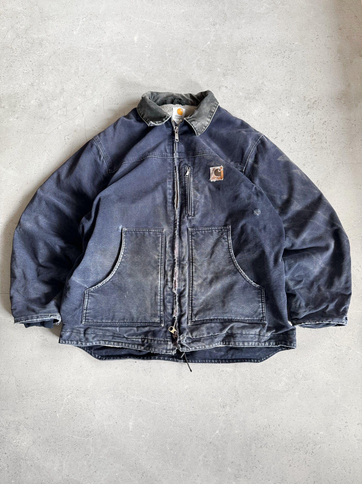 (XL) 90’s Vintage Carhartt Navy Jacket Workwear